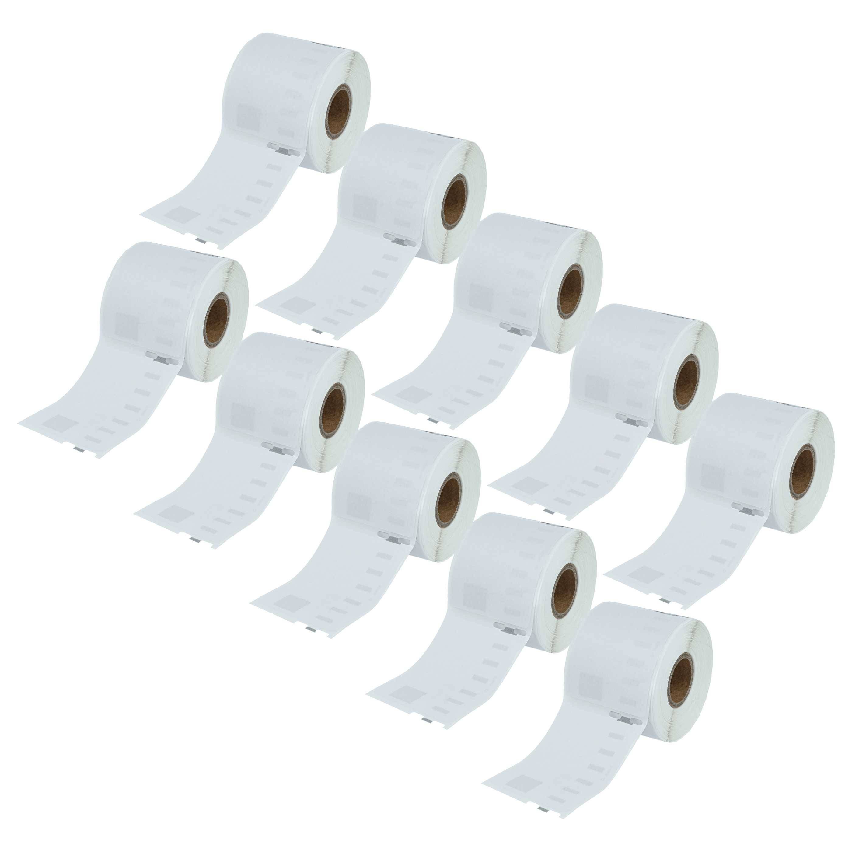 vhbw 10x Etiketten-Rolle 54mm x 70mm (320 Etiketten) kompatibel mit Dymo LabelWriter LW450 Twin Turbo, LW450 Duo Etiketten-Drucker