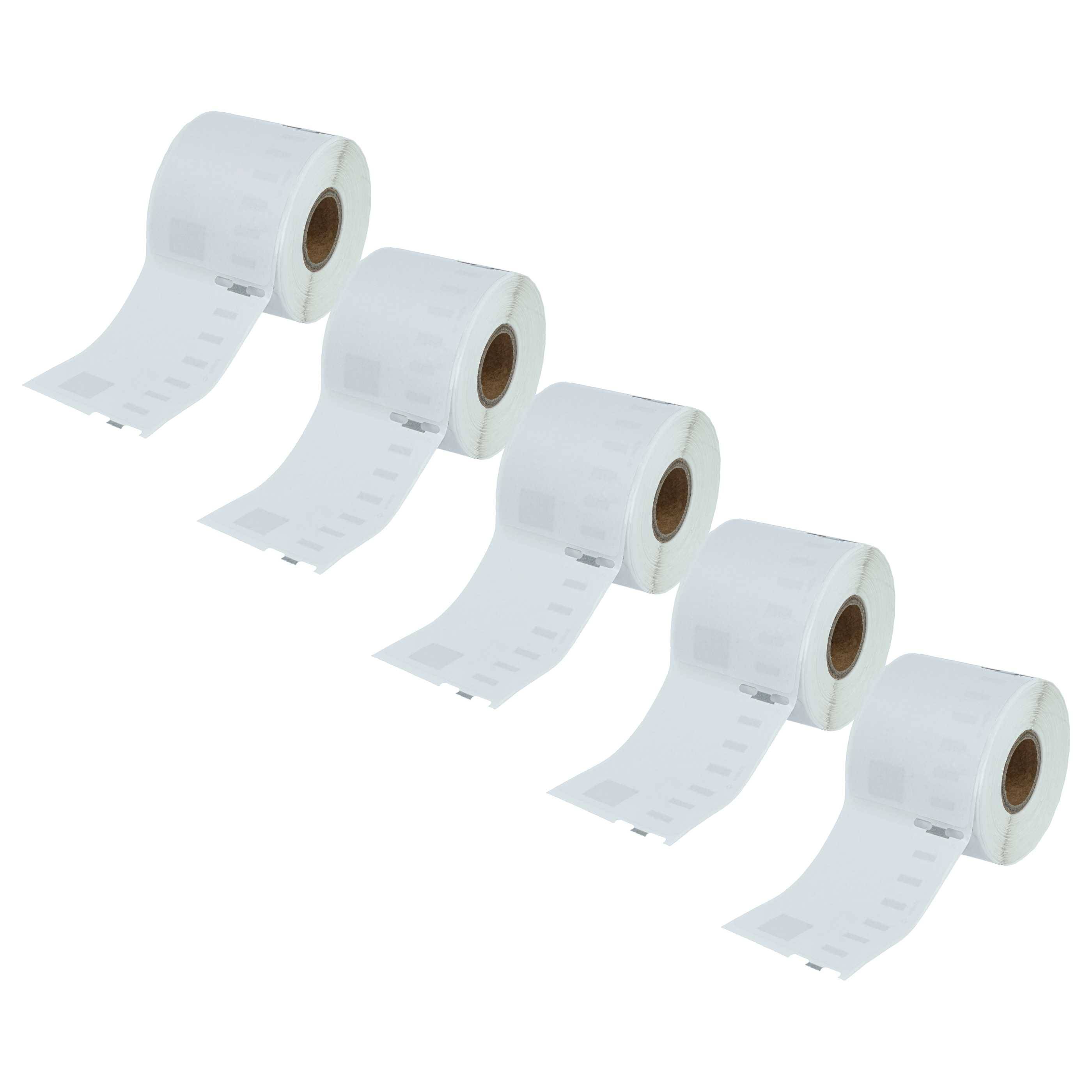 vhbw 5x Etiketten-Rolle 54mm x 70mm (320 Etiketten) kompatibel mit Dymo LabelWriter LW450 Twin Turbo Etiketten-Drucker