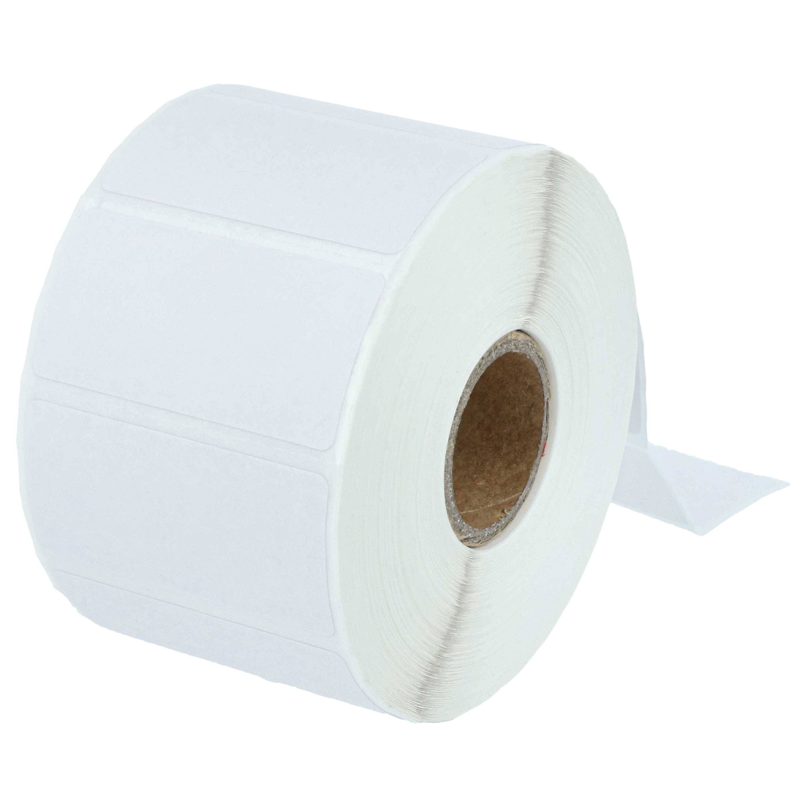 vhbw 10x Thermotransfer-Etiketten-Rolle 25,4mm x 50,8mm (1300 Etiketten) kompatibel mit Citizen CL-S631, CL-S621 Etiketten-Drucker