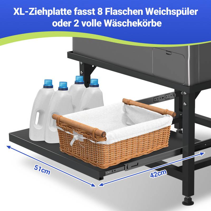 Waschmaschinen Untergestell Schwarz Unterbausockel 63x54x42cm