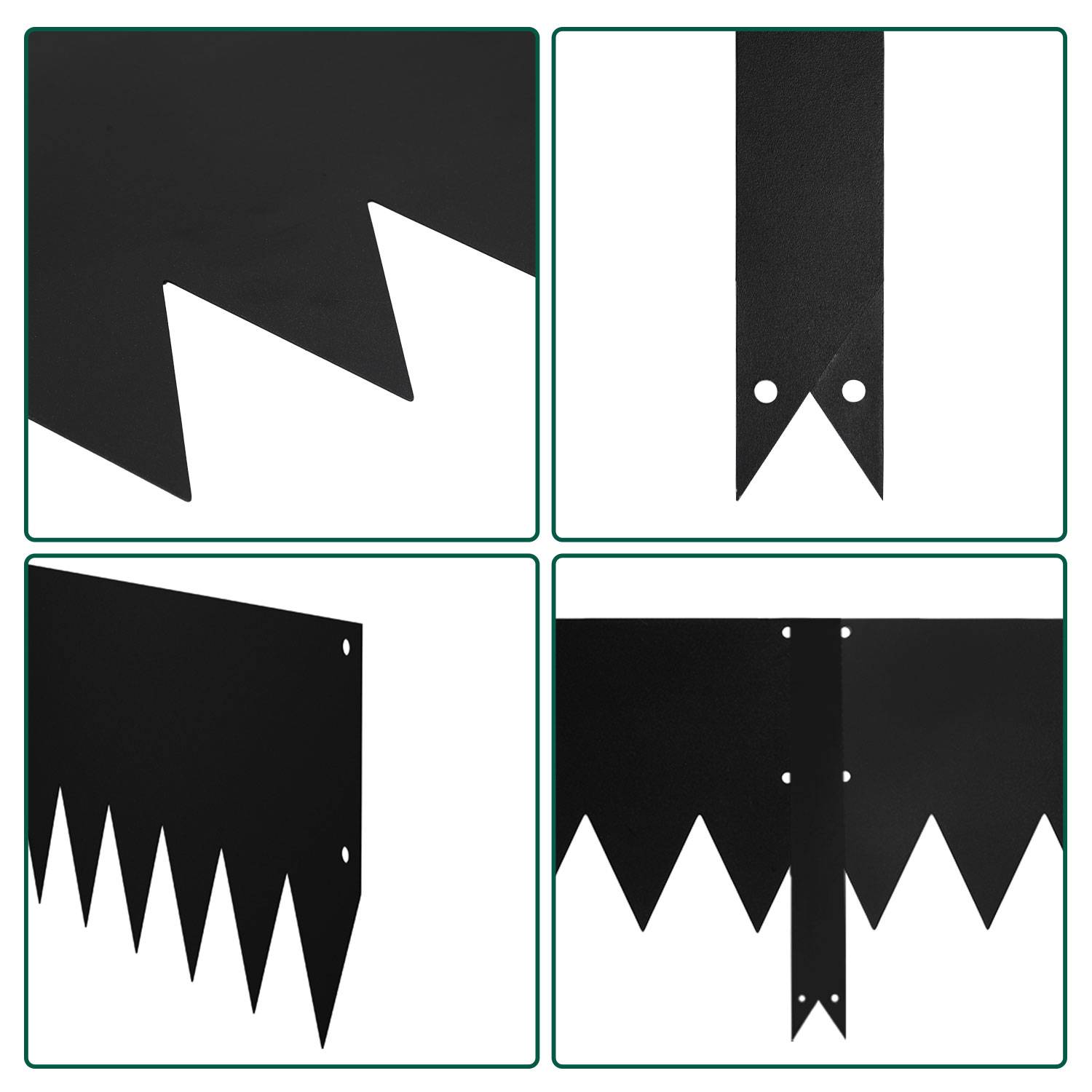 Rasenkante Schnecken Abwehr Verzinkt Blumenzaun Trennrand Gartenumrandung Stahl 100x20cm 10m Schwarz