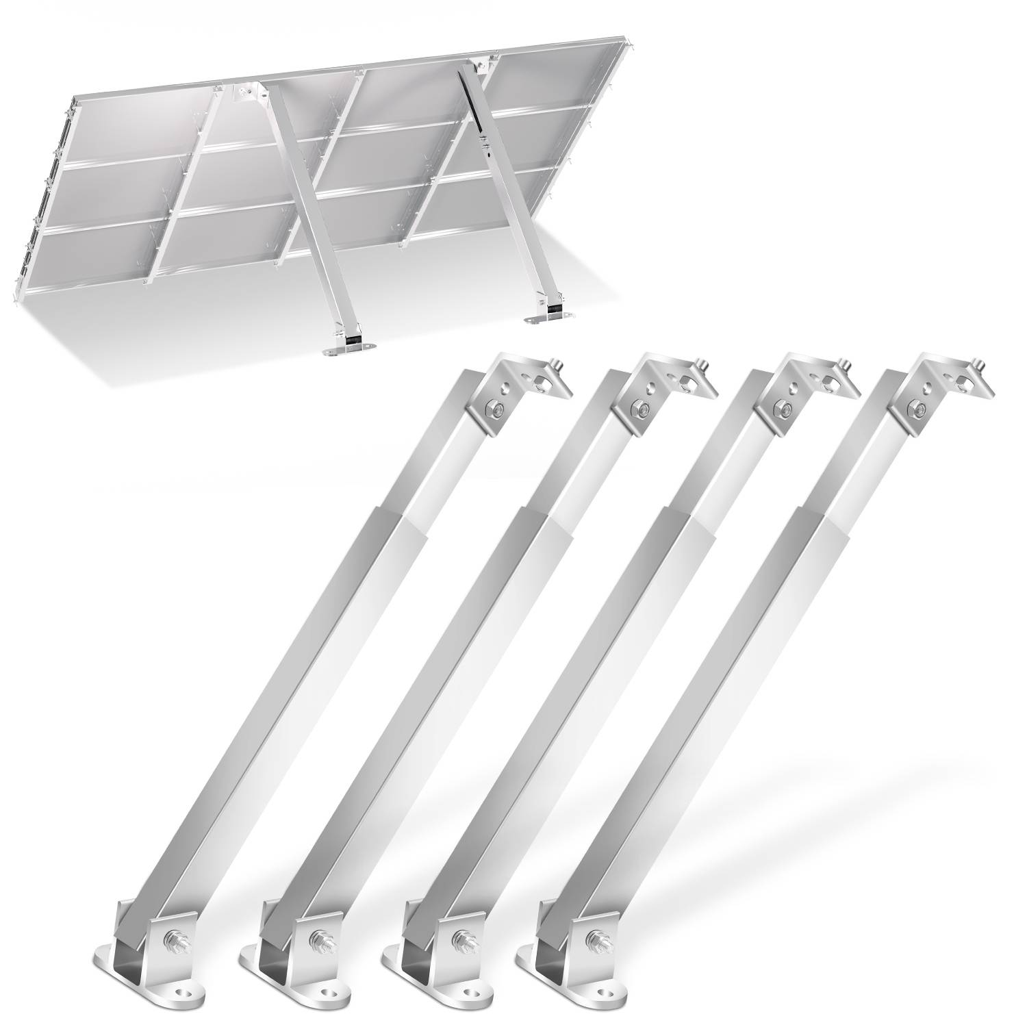 4x Aufständerung Solarmodul Halterung Balkonkraftwerk Flachdach Modul Ständer