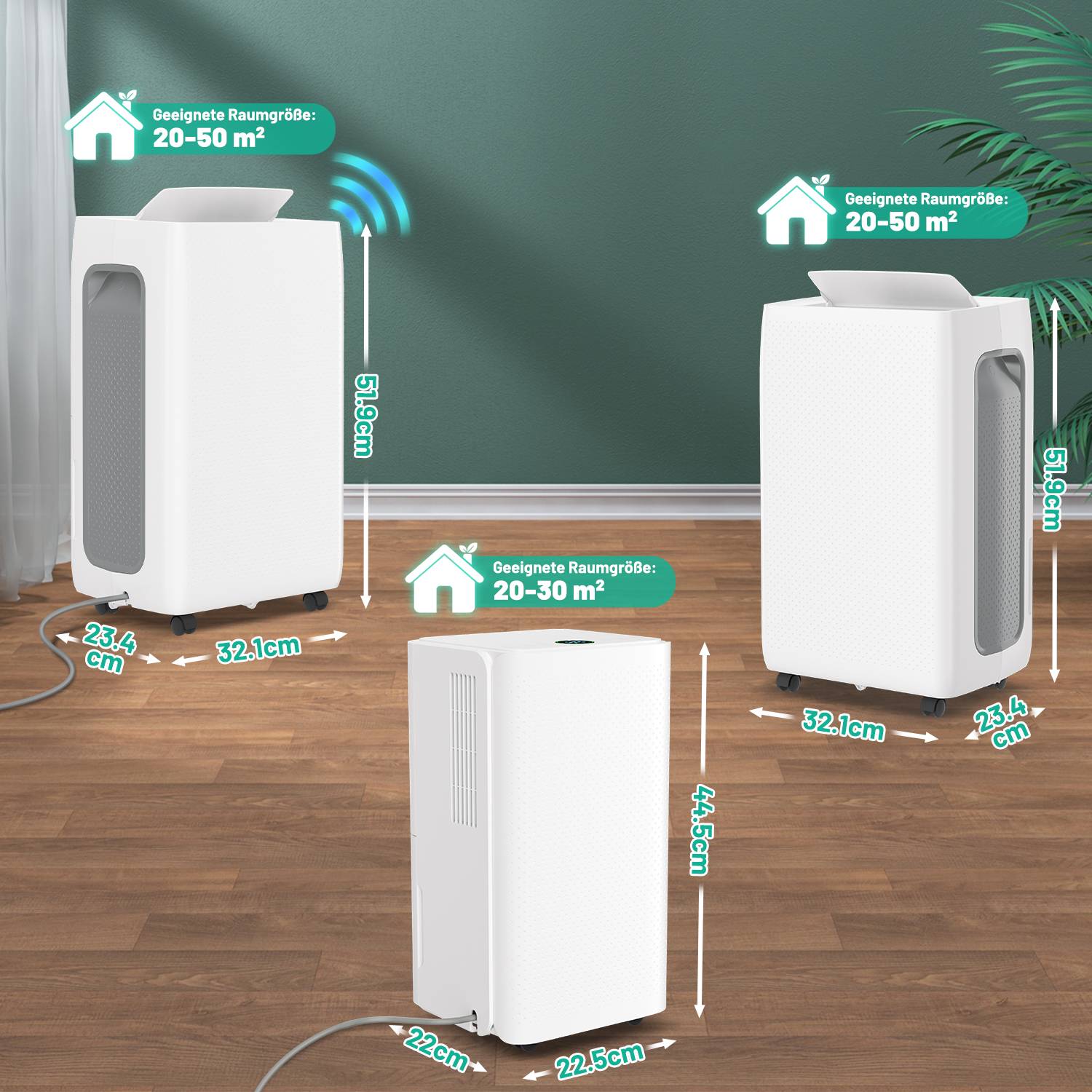 Luftentfeuchter Elektrisch 16L/24h, Raumentfeuchter mit LED Display, Timer - Gegen Feuchtigkeit, Wäschetrocknung, Abtauen, Autoabschaltung