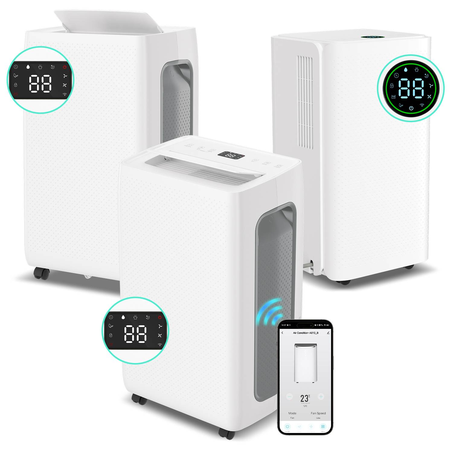 Luftentfeuchter WIFI 26L/Tag bis 30㎡,inkl. 4.5L Wassertank, für Schlafzimmer Badezimmer Keller Schrank Büro Garage