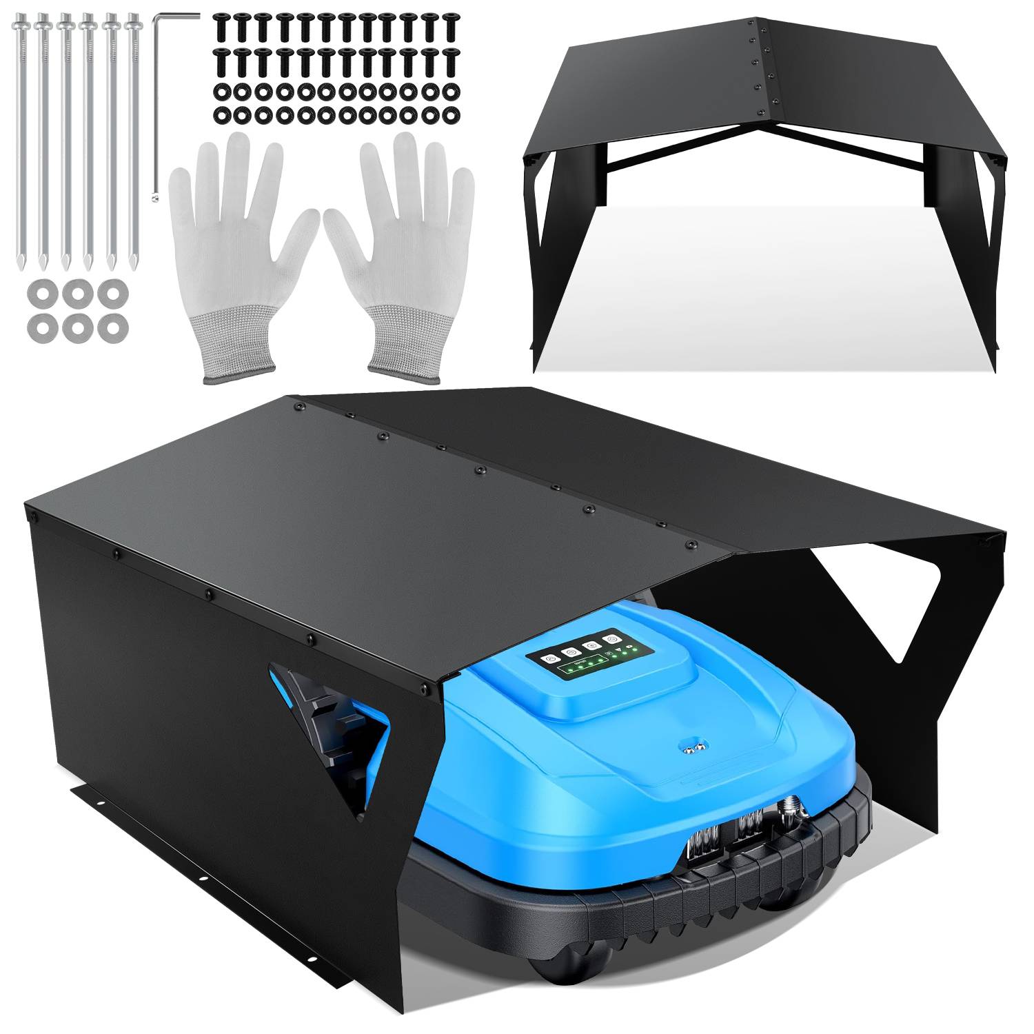 Rasenmäher Garage 78*60*34CM Economic Abdeckung Mähroboter Dach UV-Schutz