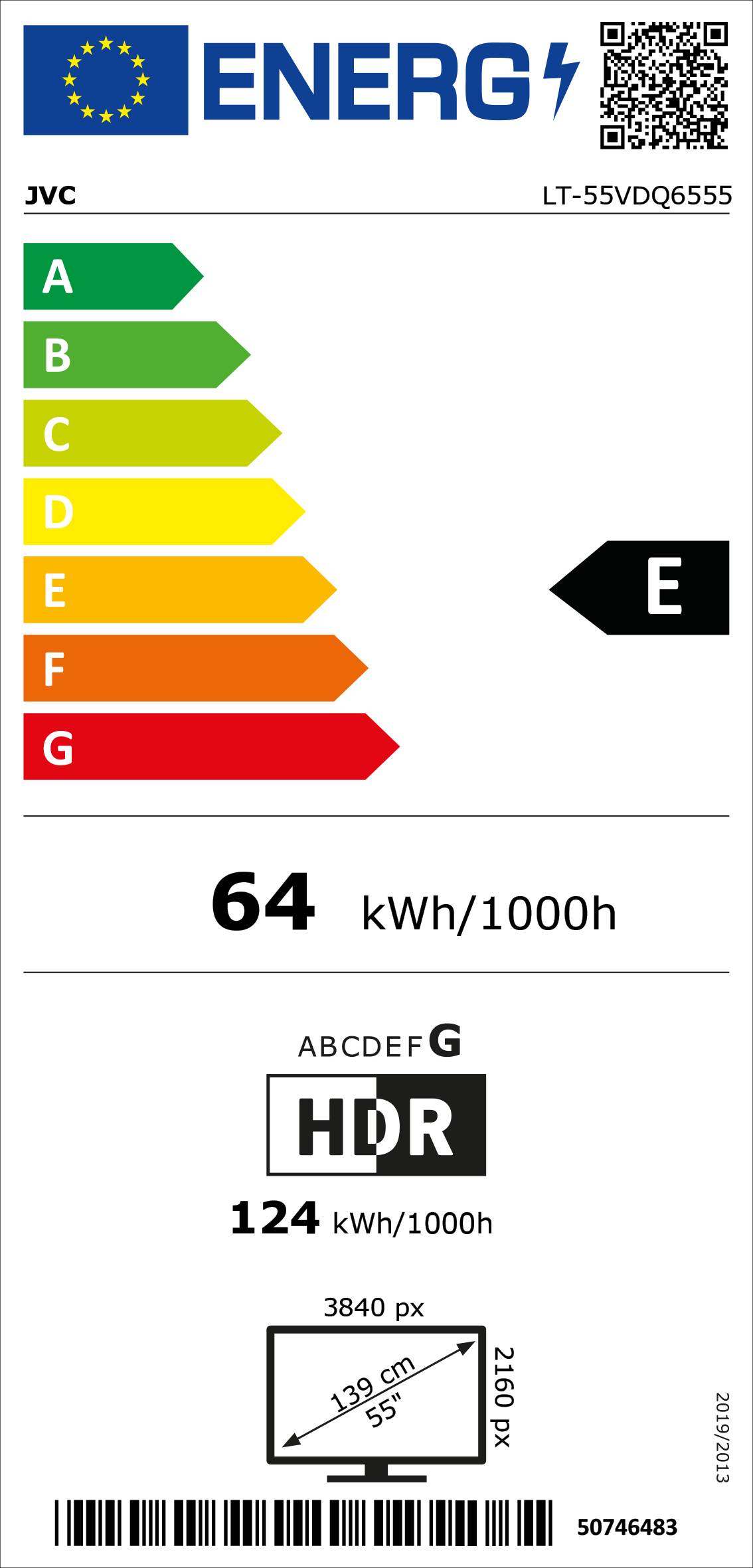 JVC LT-55VDQ6555 QLED Fernseher 55 Zoll Smart TV VIDAA 4K UHD Dolby Vision HDR Triple-Tuner (2026)