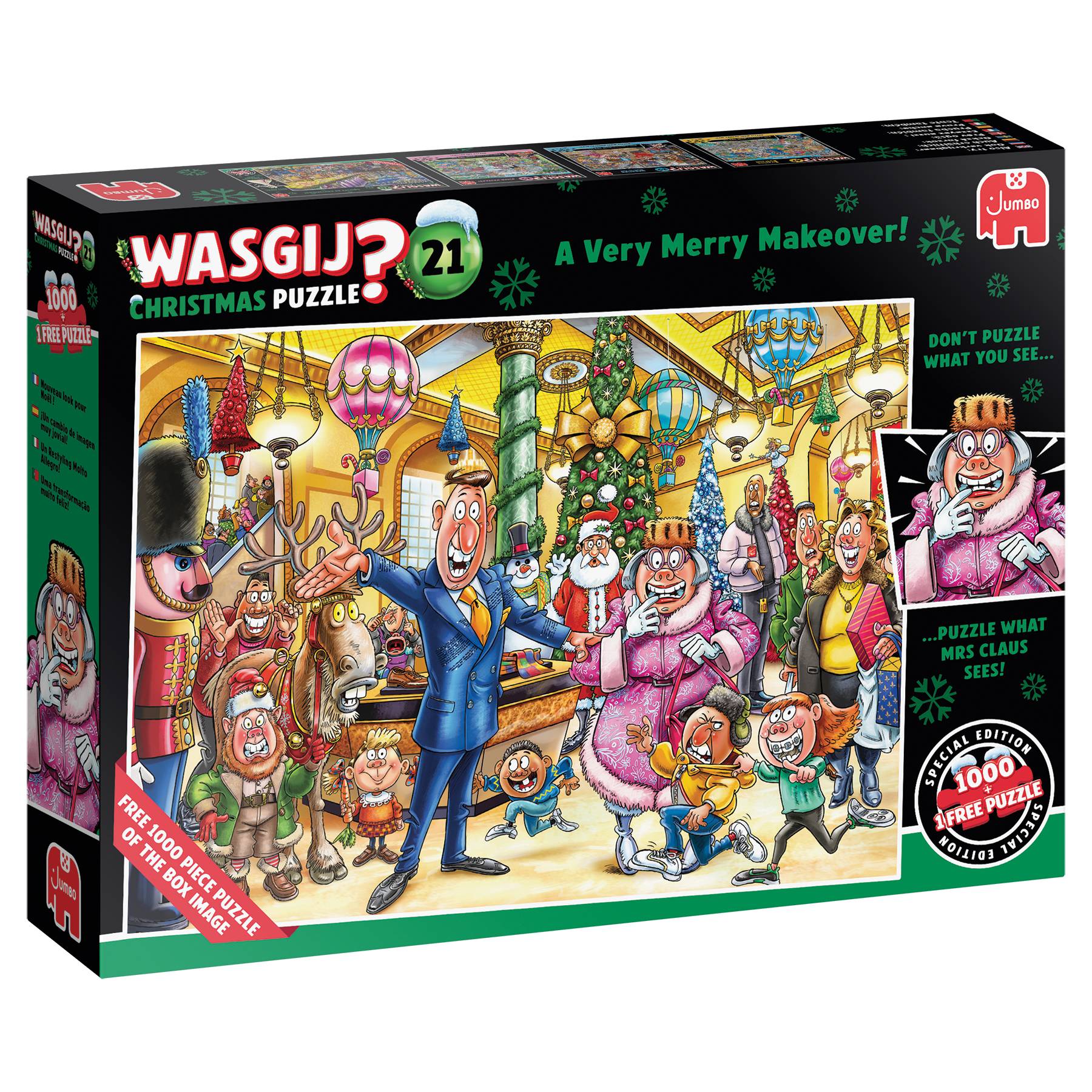 Wasgij Christmas 21, Eine fröhliche Verwandlung, 2x1000 Teile Puzzle