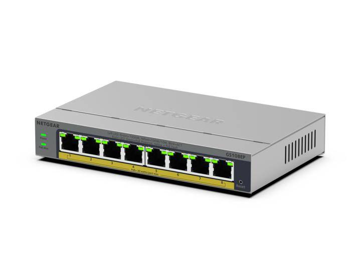 Netgear Easy Smart GS108EP - Switch - L3 - Smart - 8 x 10/100/1000 (PoE+)