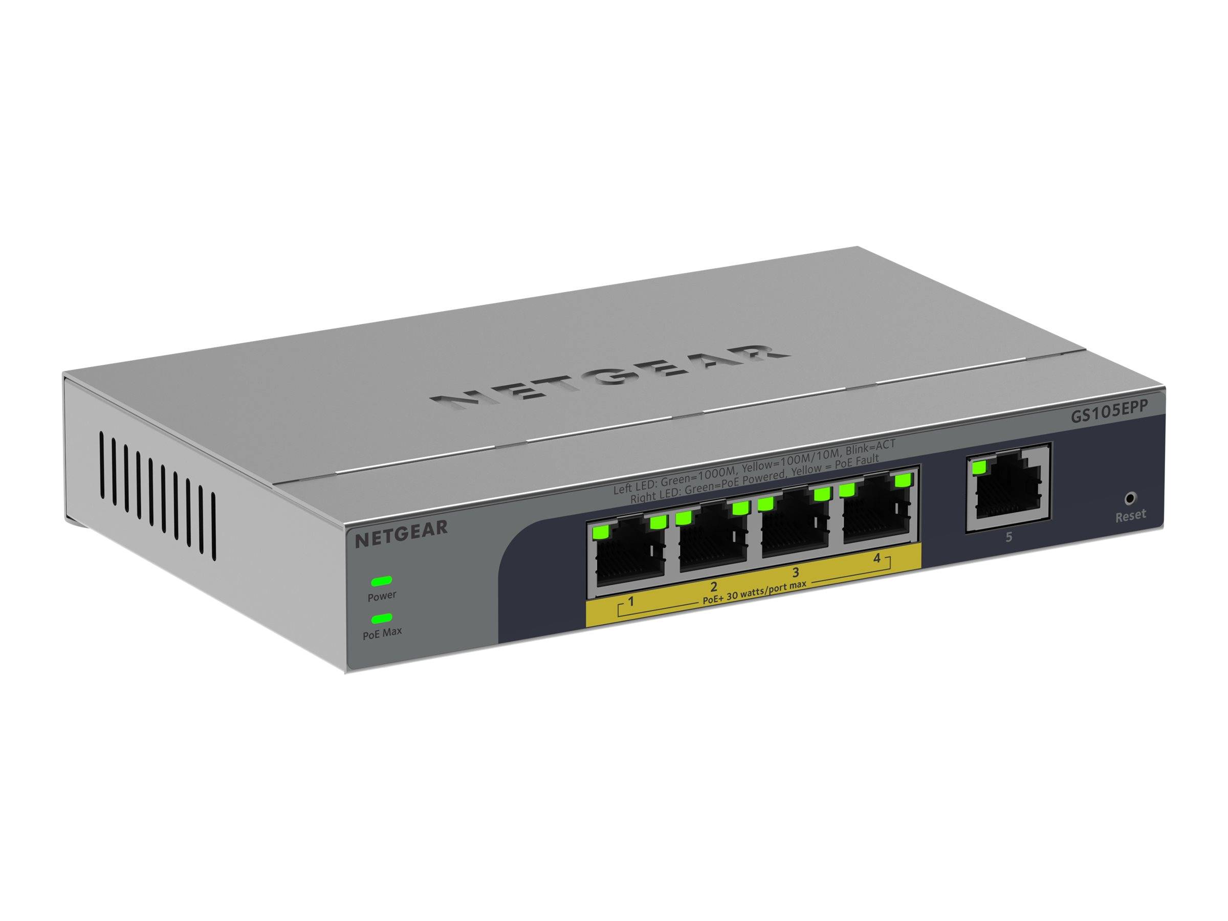 NETGEAR 5PT GB PLUS Switch W/ POE+ GS105EPP