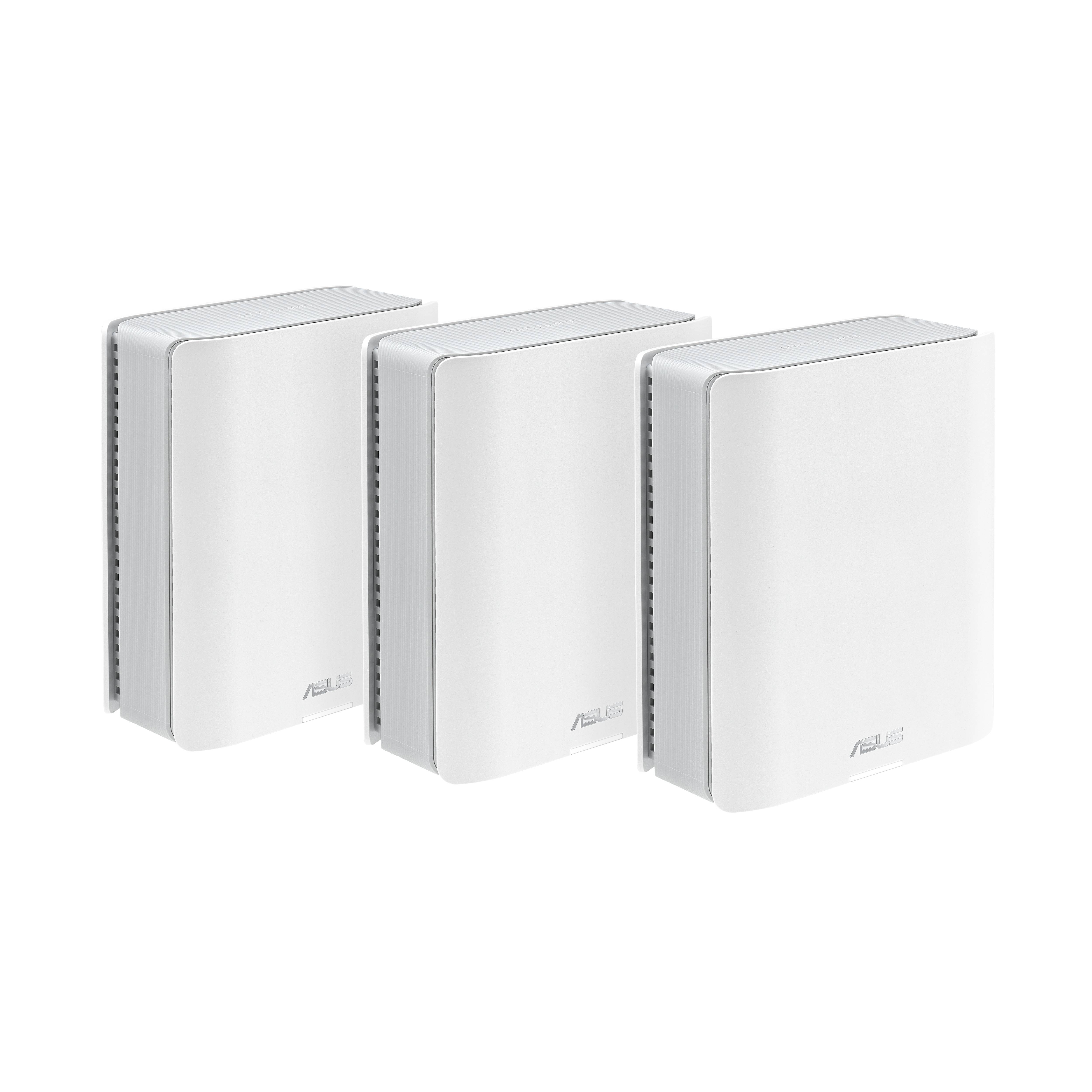 ASUS ZenWiFi BT8 BE9500 – 3er Pack weiß, Weiß, Intern, Mesh-Router, Leistung, 800 m², Tri-Band (2,4 GHz/5 GHz/6 GHz)