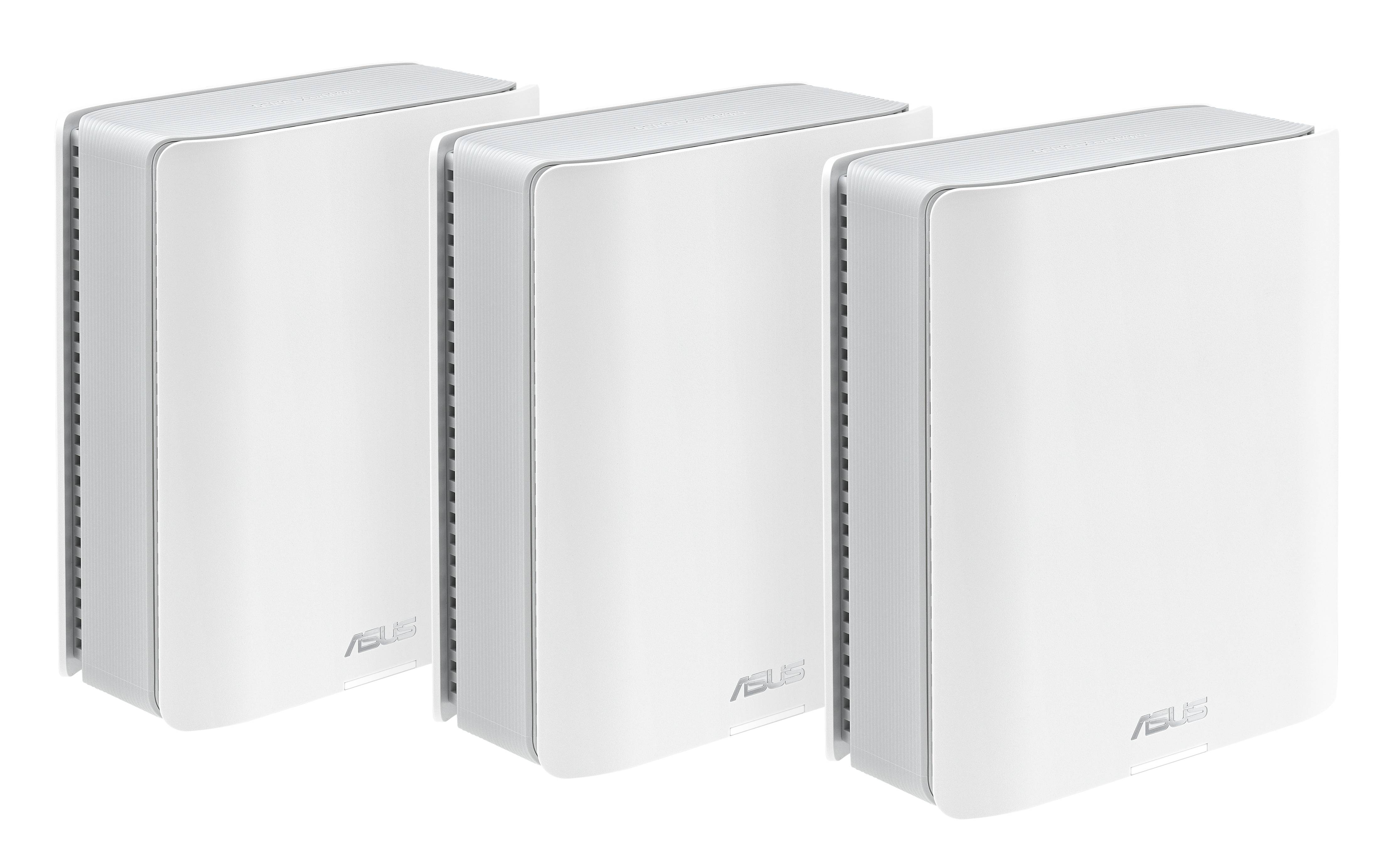 ASUS ZenWiFi BT8 BE9500 – 3er Pack weiß, Weiß, Intern, Mesh-Router, Leistung, 800 m², Tri-Band (2,4 GHz/5 GHz/6 GHz)
