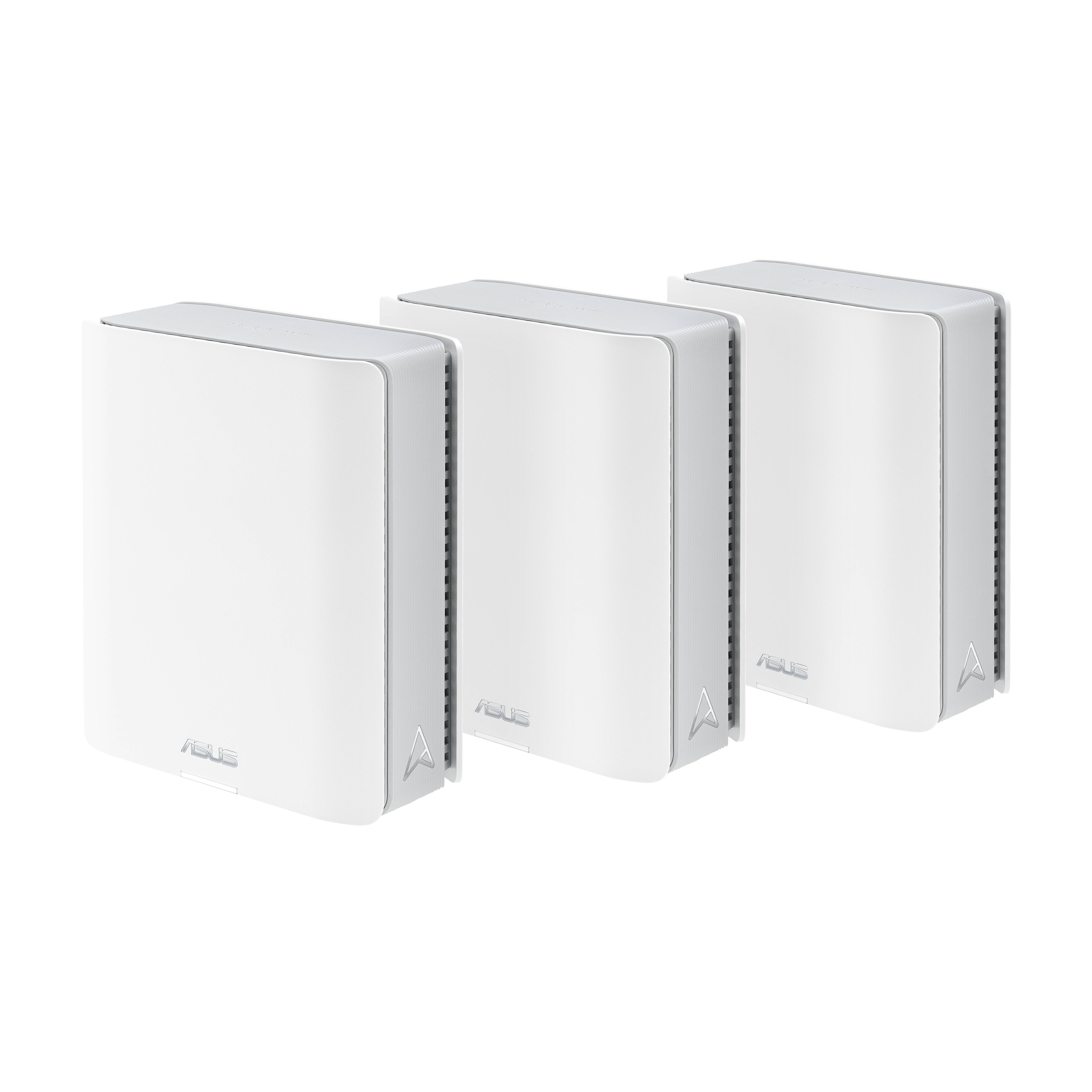ASUS ZenWiFi BT8 BE9500 – 3er Pack weiß, Weiß, Intern, Mesh-Router, Leistung, 800 m², Tri-Band (2,4 GHz/5 GHz/6 GHz)