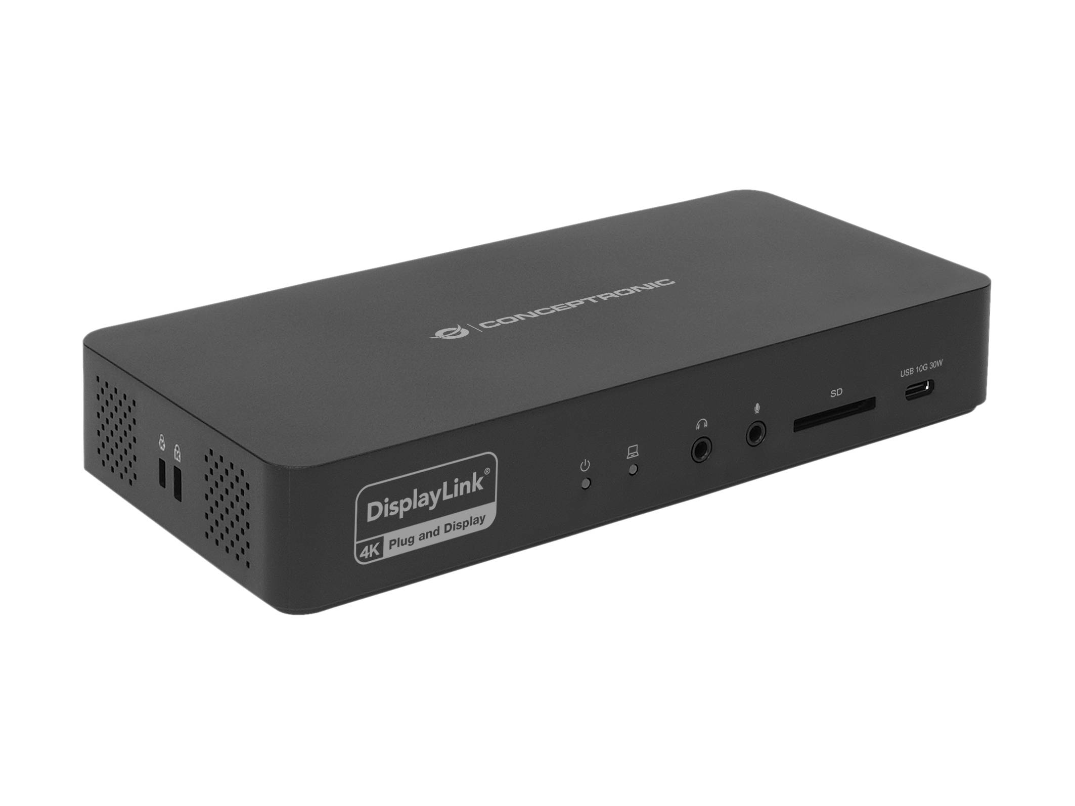 Conceptronic DONN31B 17-in-1 DisplayLink Dockingstation USB 3.2 Gen 2, Kabelgebunden, USB 3.2 Gen 2 (3.1 Gen 2) Type-C, 100 W, 3,5 mm