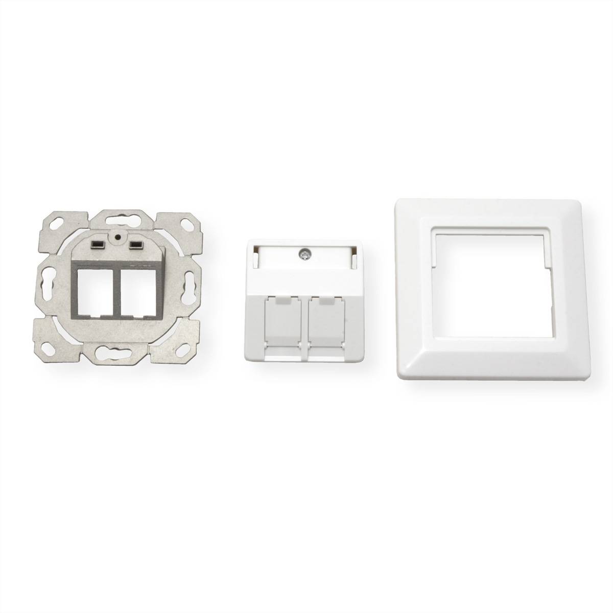 ROLINE Unterputzdose Modulaufnahme, 2fach, für Keystones