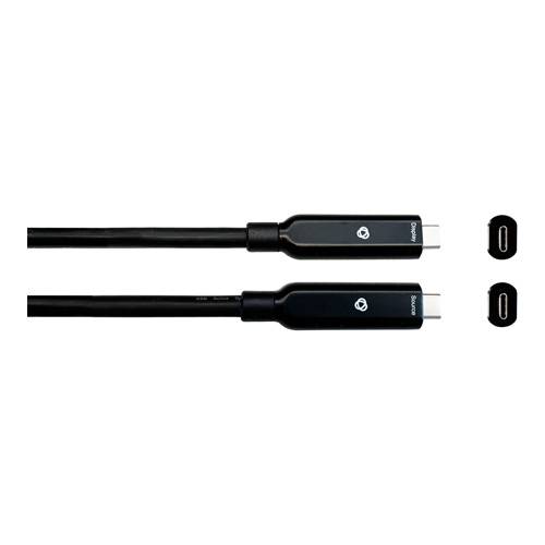 KRAMER CLS-AOCU32/FF-66 - Aktives USB-C-Kabel (USB-C male / USB-C male | 4K@60Hz | 10Gbps | schwarz) - 20,00m