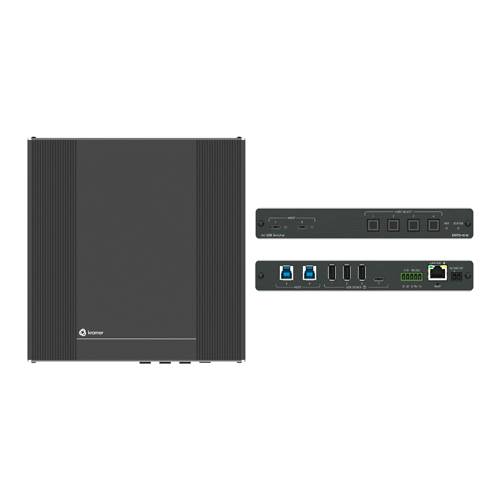 KRAMER SWT3-41-U - 4x1 USB3.2 PoE-Switcher (2x USB-C & 2x USB-B | USB-C-Dockingstation | Steuerungs-Gateway)