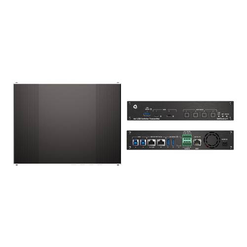 KRAMER SWT3-41-U-T - 4x1 USB3.2 PoE-Switcher & CAT-Transmitter (Dual-Link USB2.0 & LAN Verlängerung | 2x USB-C & 2x