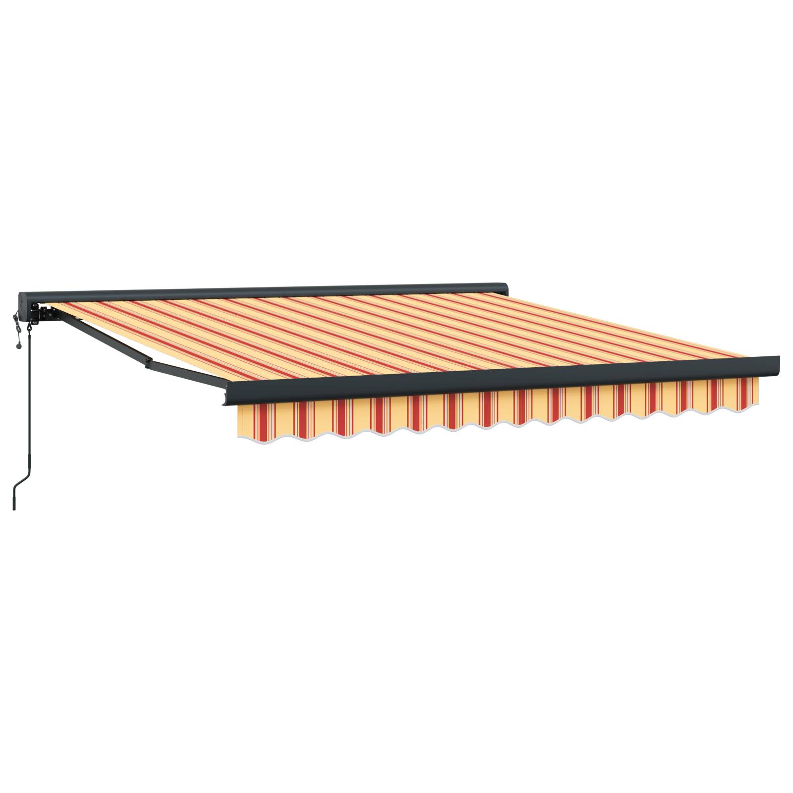 vidaXL Automatische einziehbare Markise Gelb und Orange 350x250 cm