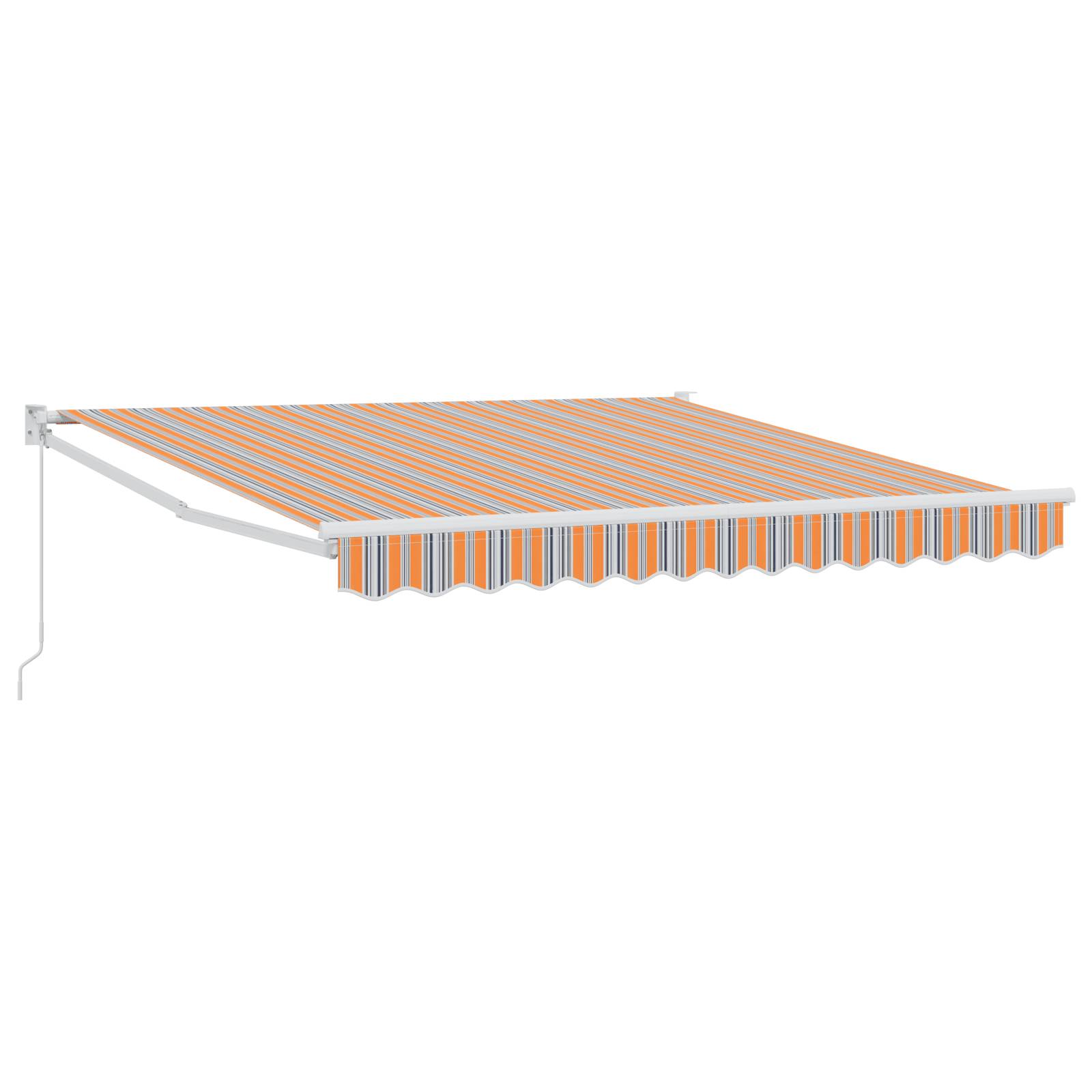 vidaXL manuelle einziehbare Markise mit gestreiften Multicolor 350x250 cm