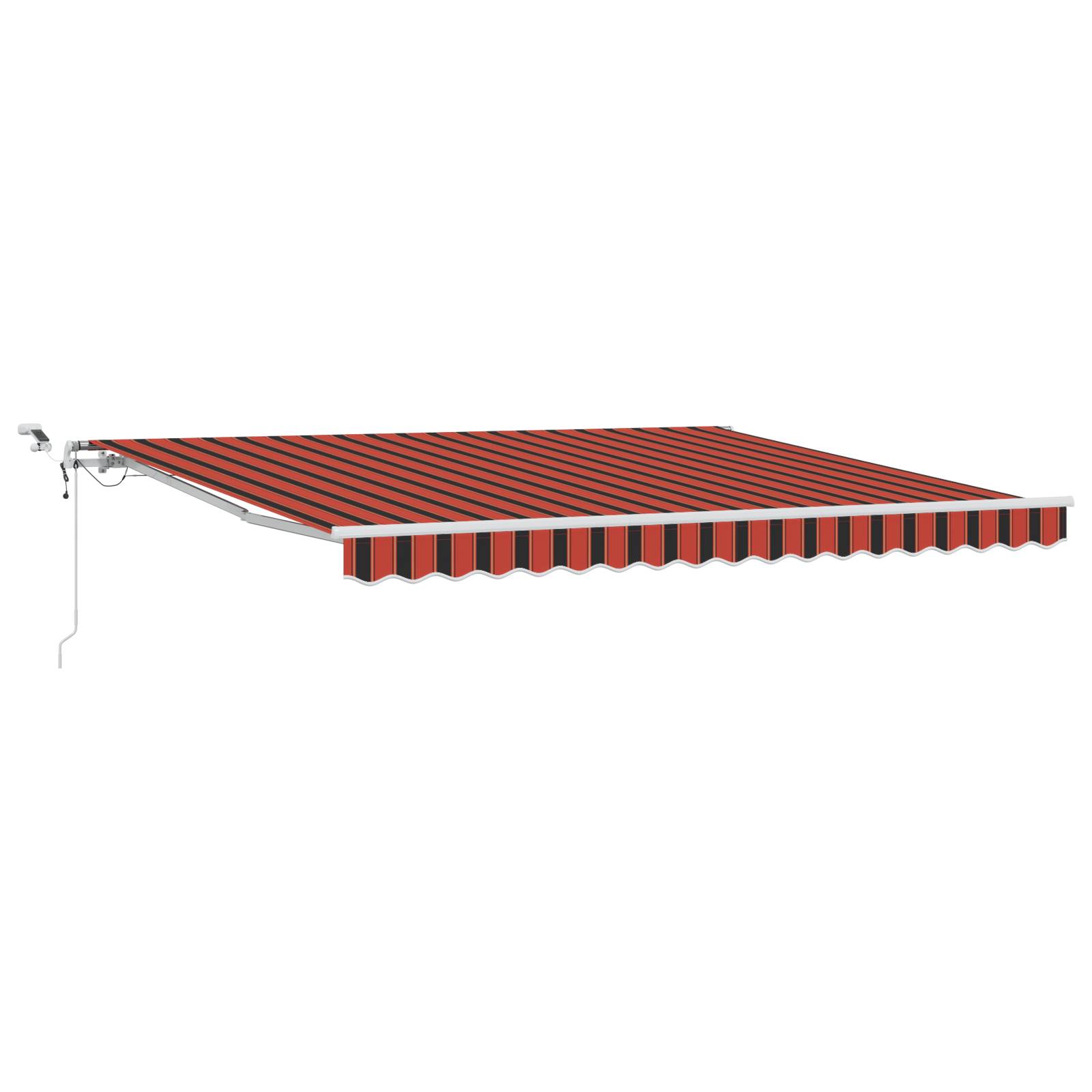 vidaXL Automatische Einziehbare Markise mit LED Orange und Braun 400x300 cm