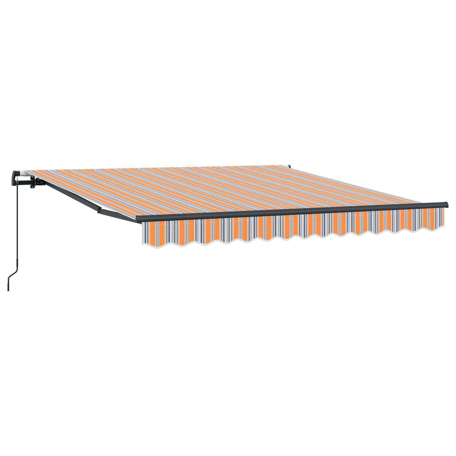 vidaXL Manuelle einziehbare Markise mit bunten Streifen 350x250 cm