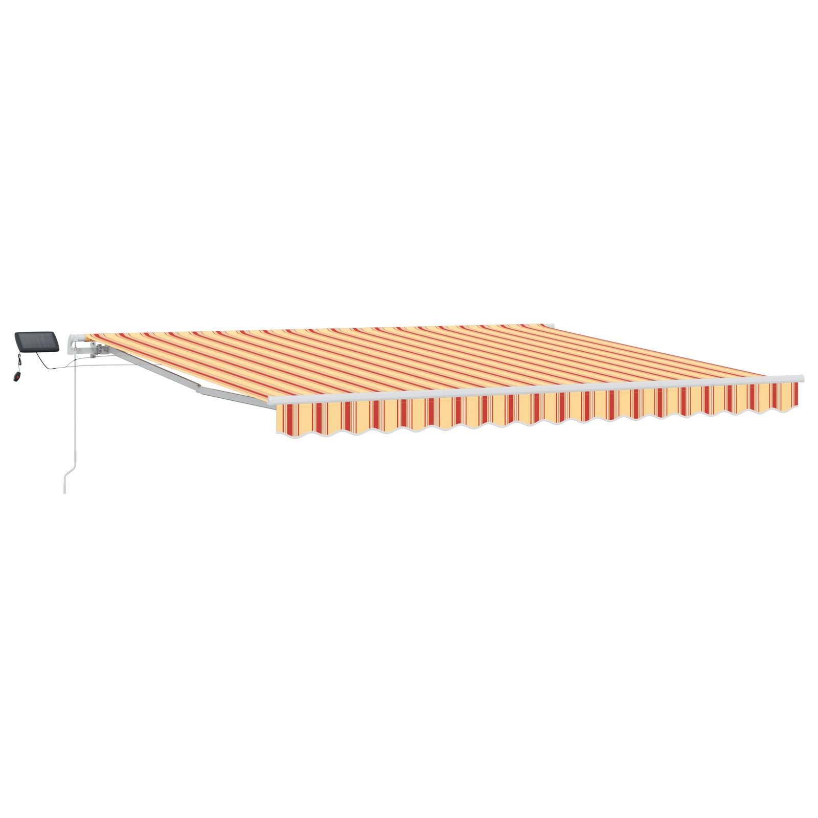 vidaXL Manuelle Einziehbare Markise mit LED Gelb und Orange 400x300 cm