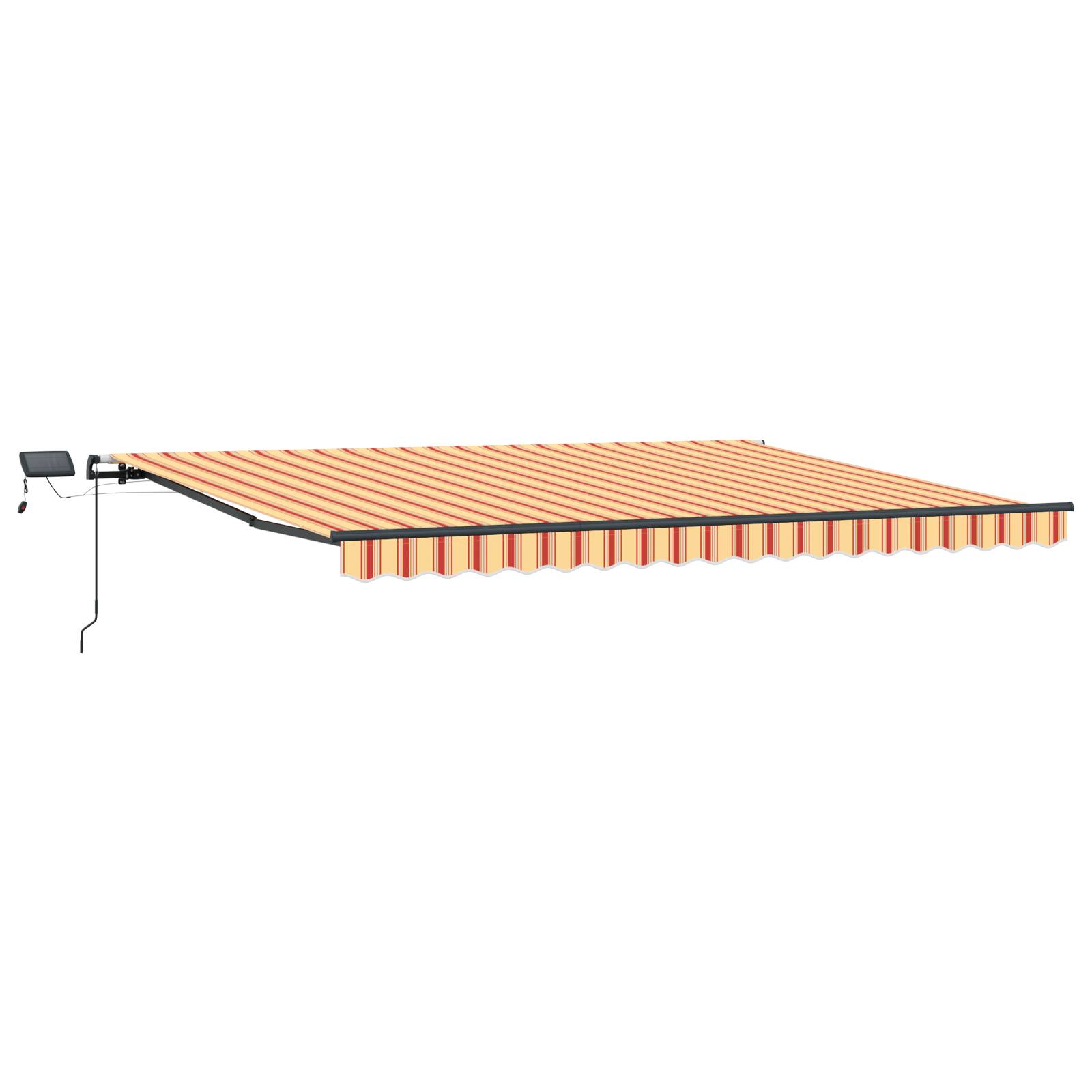 vidaXL manuelle einziehbare Markise mit LED Gelb und Orange 400x300 cm