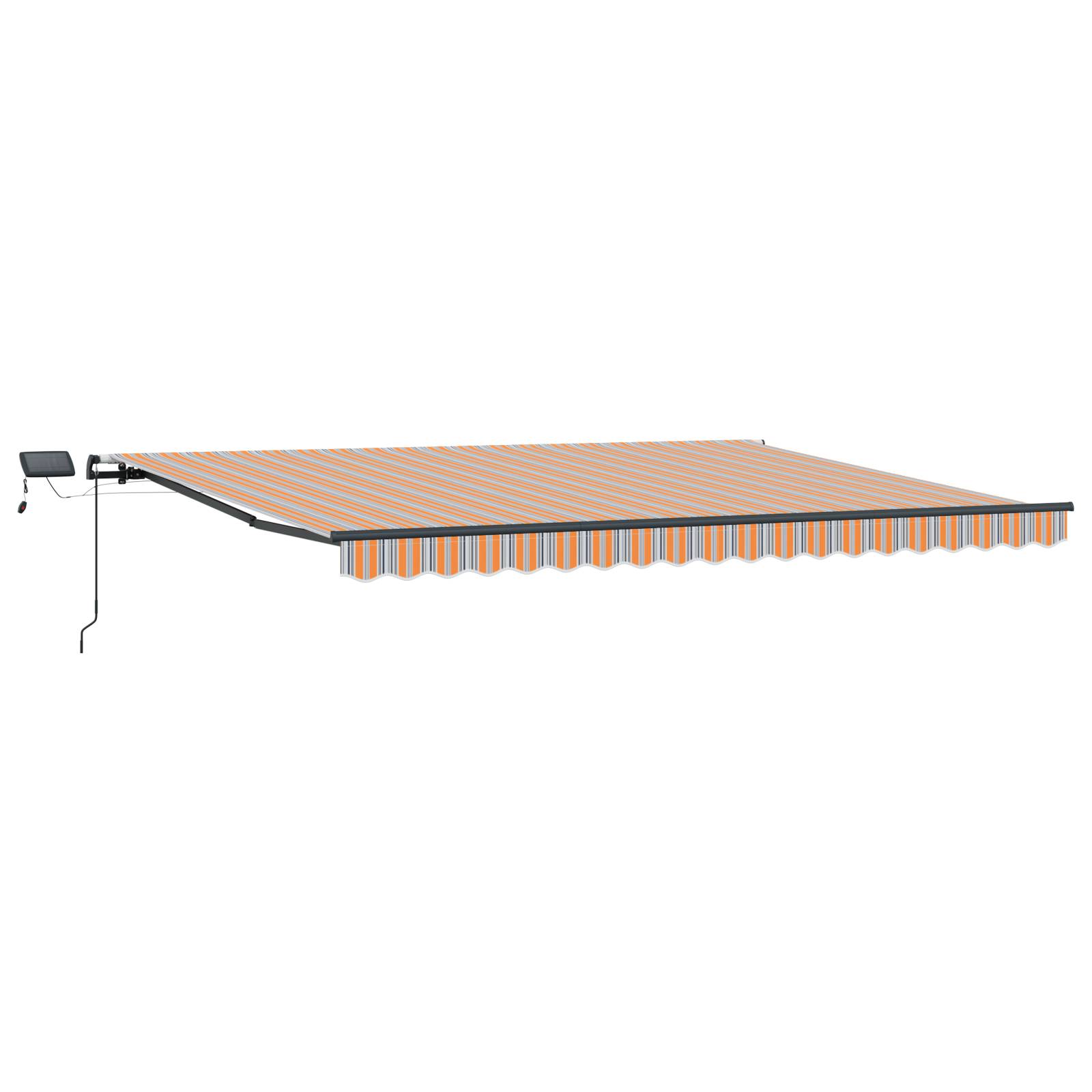 vidaXL Manuelle Einziehbare Markise mit LED Mehrfarbigen Streifen 400x300 cm