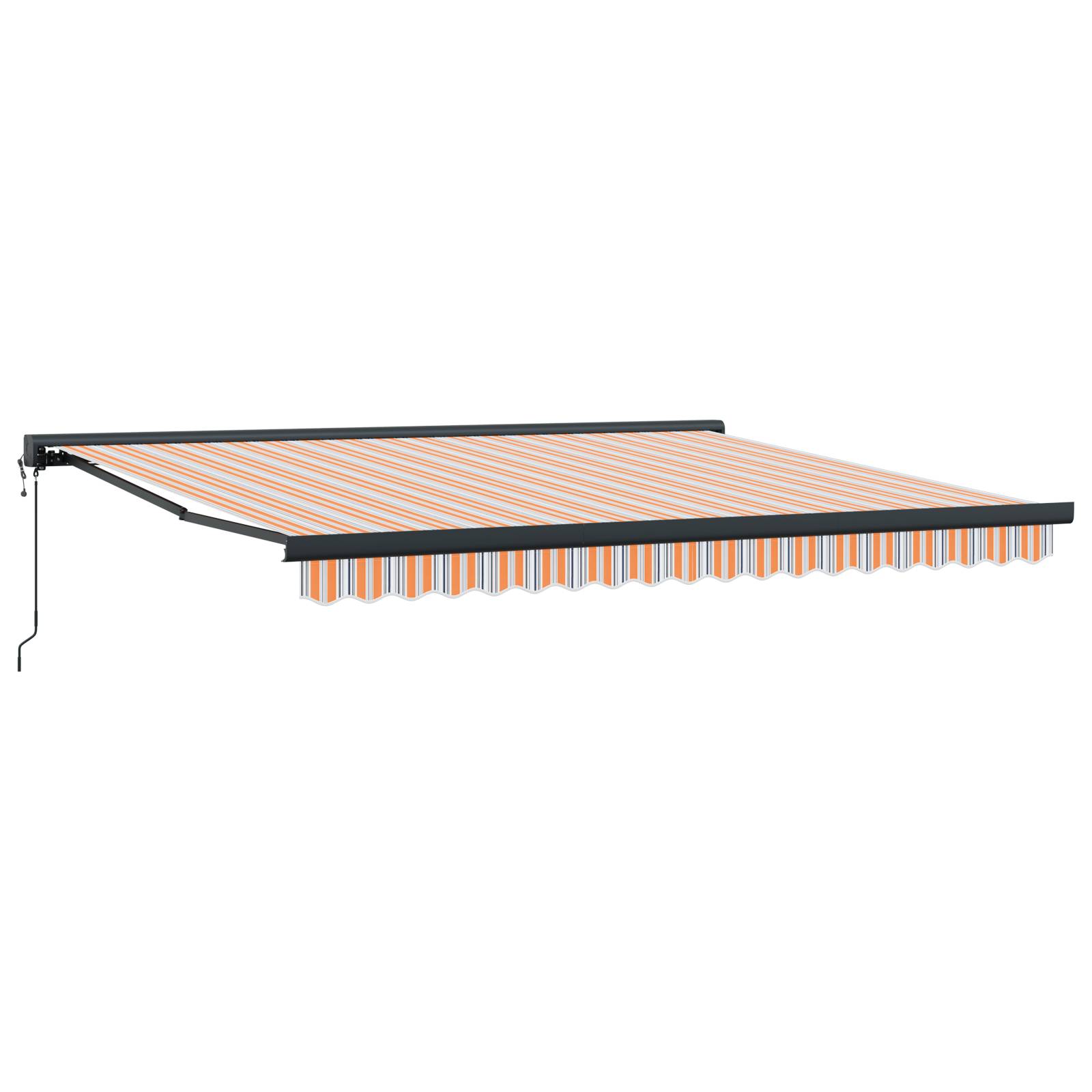 vidaXL automatische einziehbare Markise mit mehrfarbigen Streifen 400x300 cm