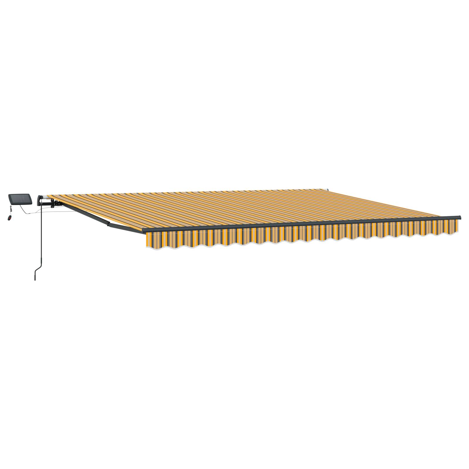 vidaXL Manuelle einziehbare Markise mit LED-Mehrfarbigen Streifen 400x350 cm