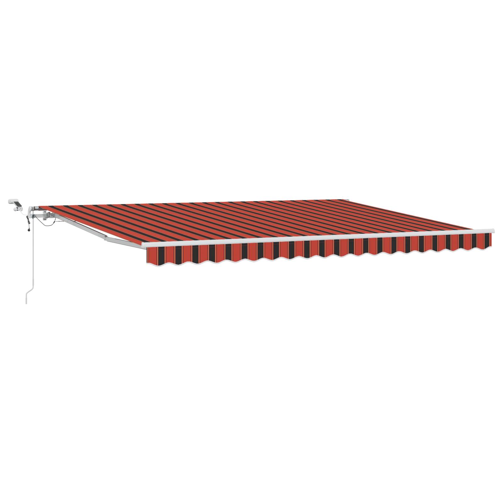 vidaXL Automatische Einziehbare Markise mit LED Orange und Braun 450x350 cm