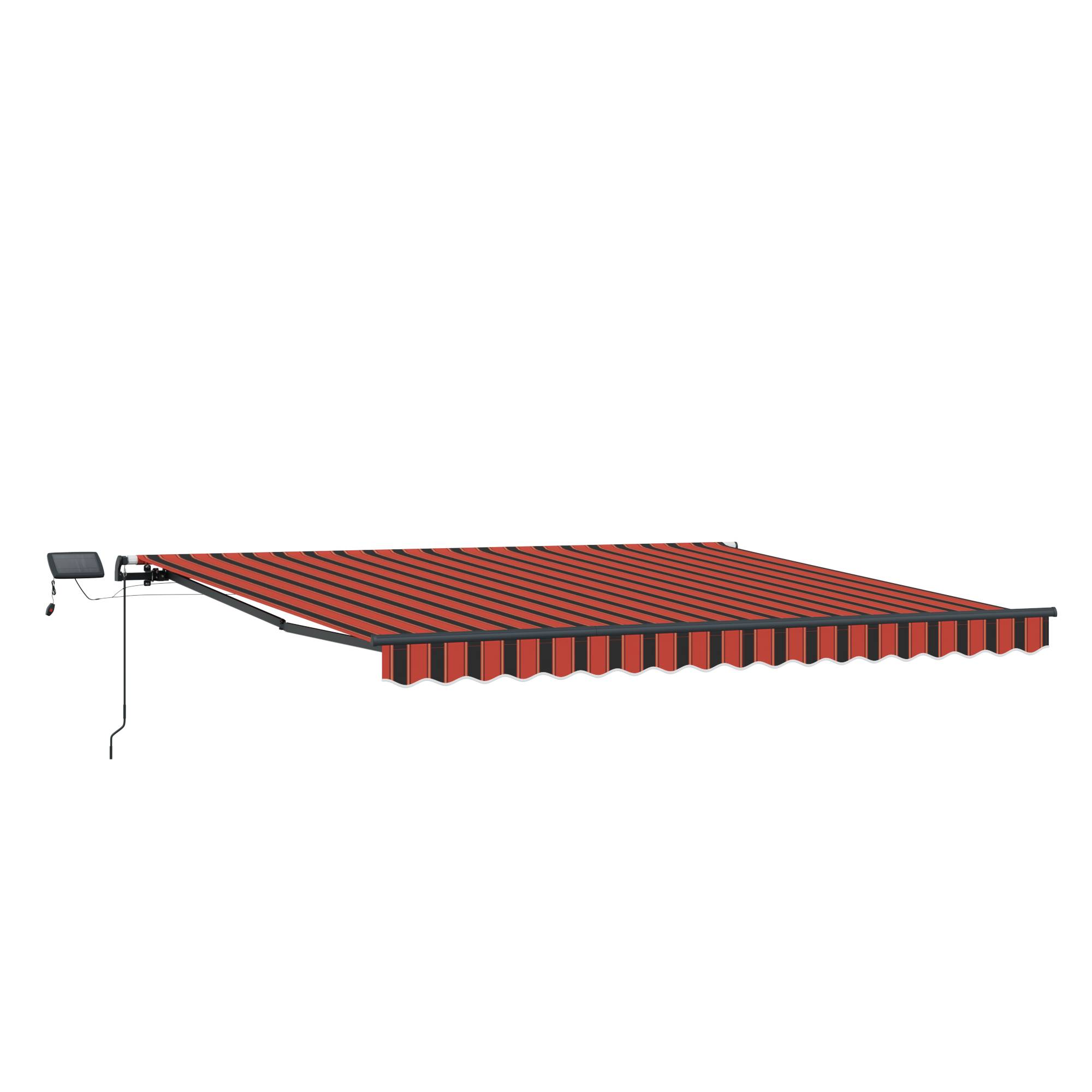 vidaXL Manuelle einziehbare Markise mit LED Orange und Braun 450x350 cm