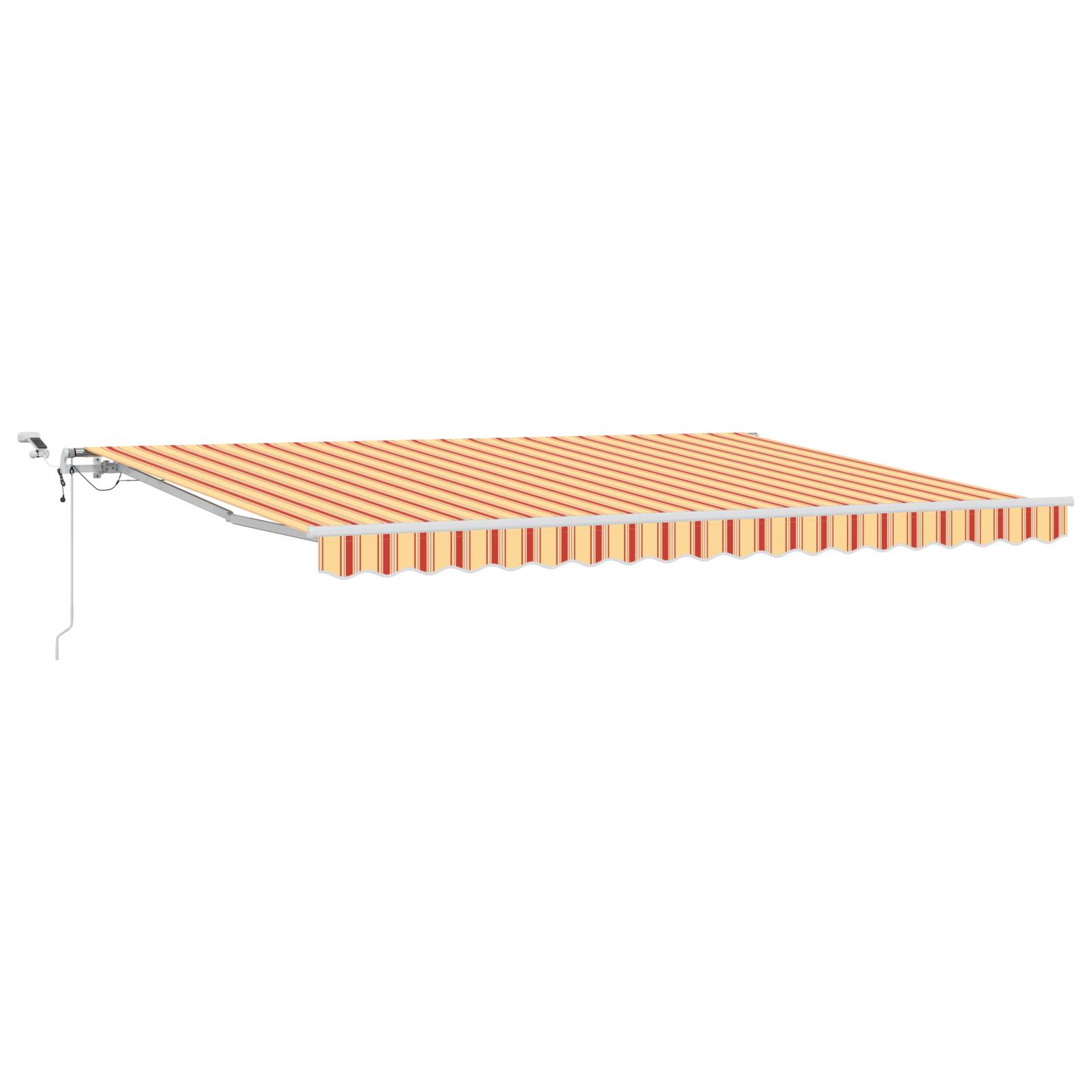 vidaXL Automatische einziehbare Markise mit LED Gelb und Orange 450x350 cm