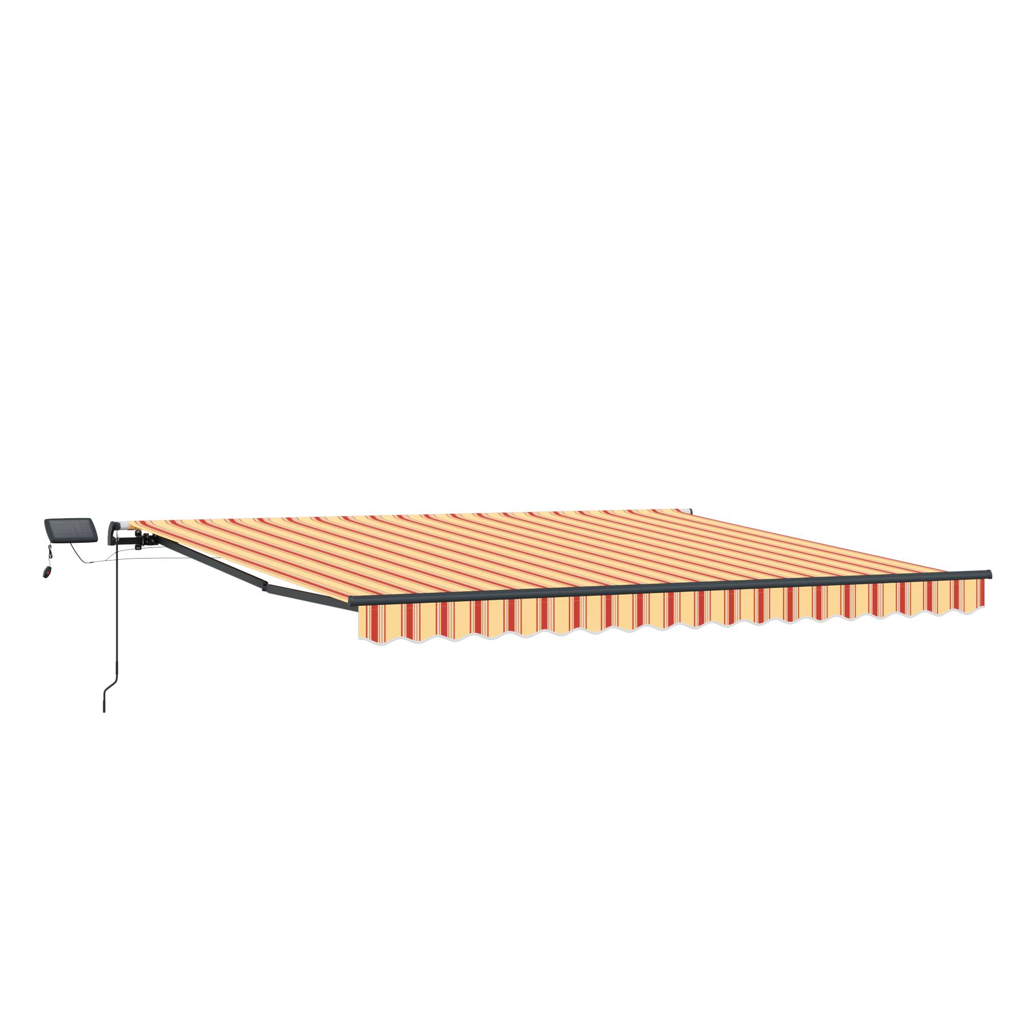 vidaXL Manuelle einziehbare Markise mit LED Gelb und Orange 450x300 cm