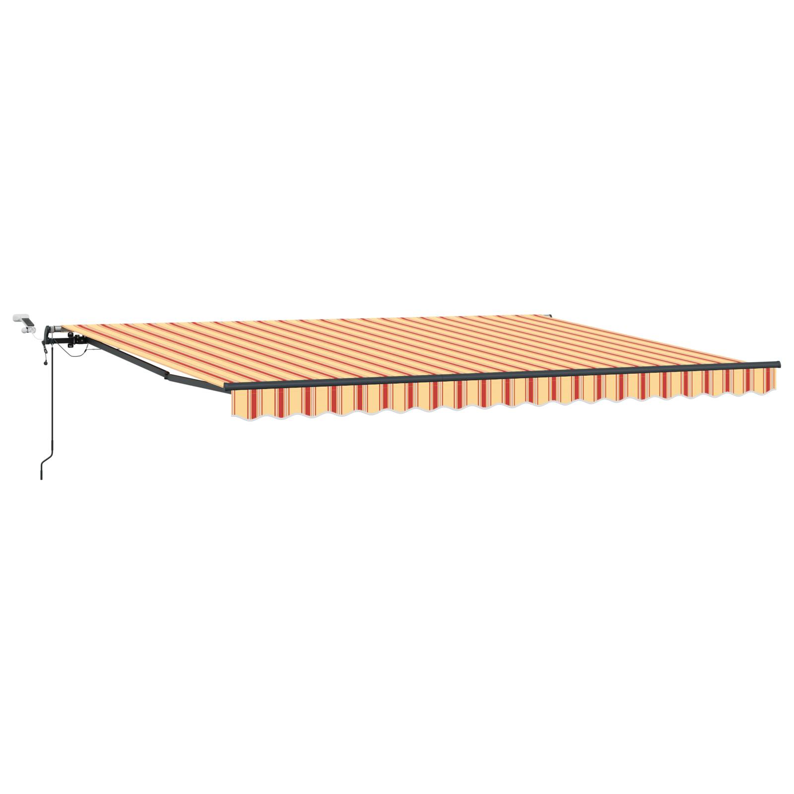 vidaXL automatische einziehbare Markise mit LED Gelb und Orange 450x350 cm