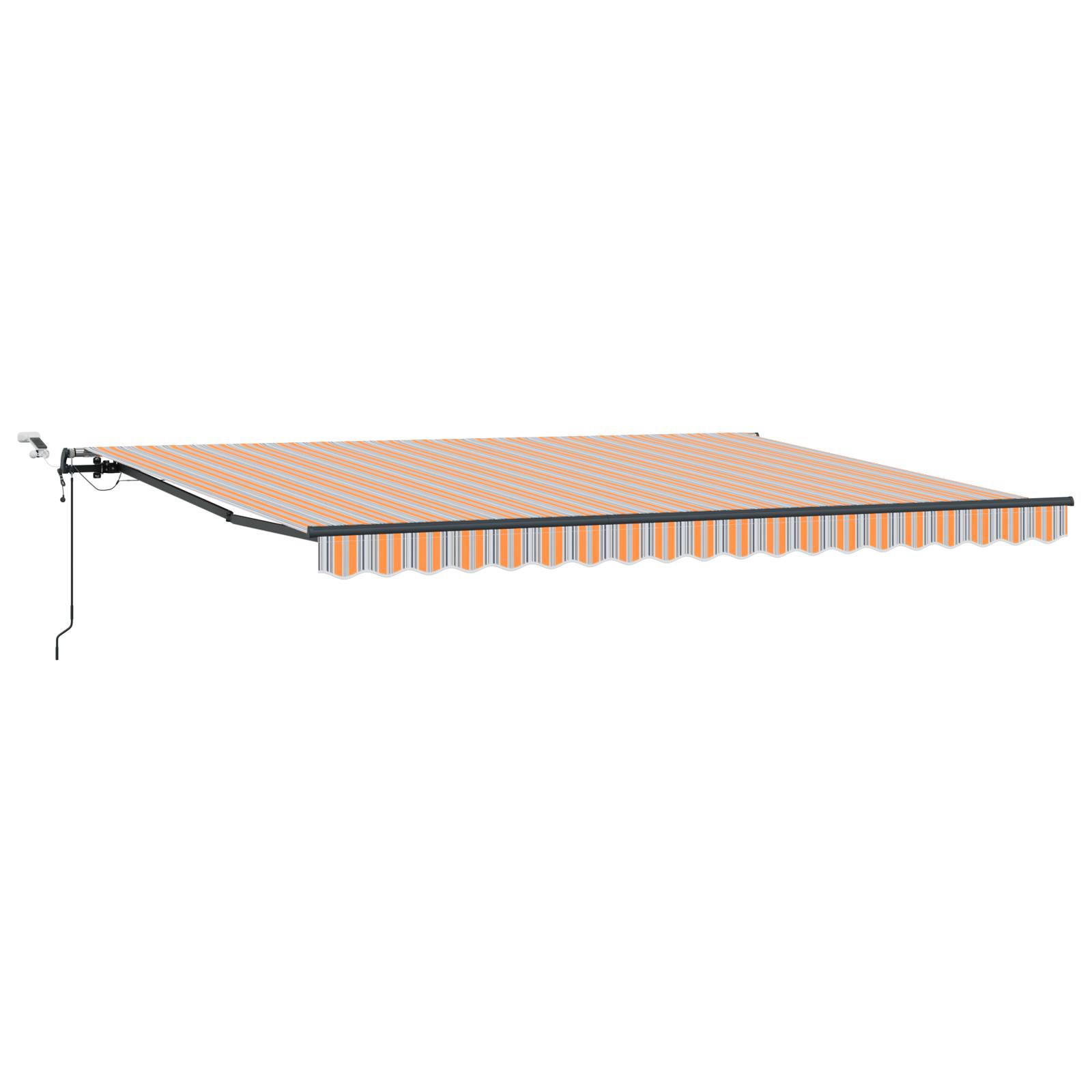 vidaXL Automatische Einziehbare Markise mit LED Mehrfarben-Streifen 450x300 cm