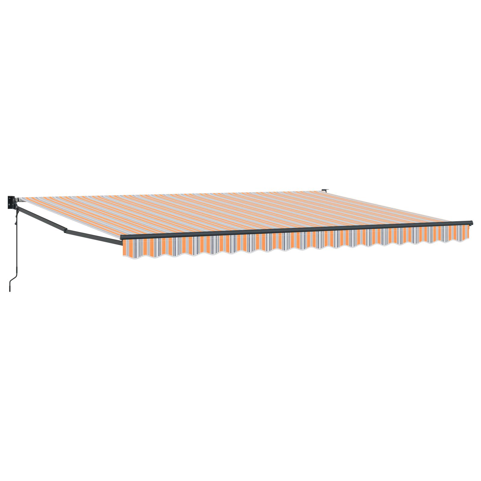 vidaXL Einziehmarkise Automatisch Mehrfarbig Gestreift 450x300 cm