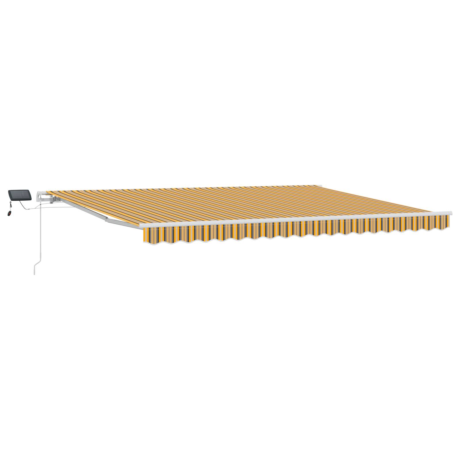 vidaXL Manuelle einziehbare Markise mit LED Mehrfarbenstreifen 450x300 cm
