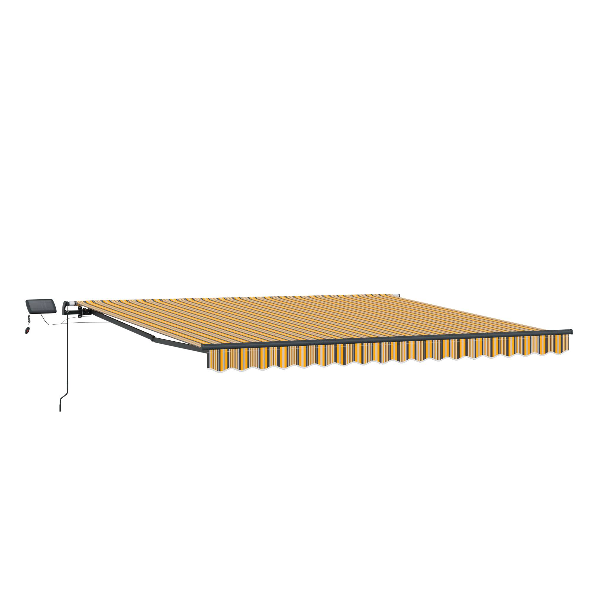vidaXL Manuelle Einziehmarkise mit LED Mehrfarbenstreifen 450x300 cm