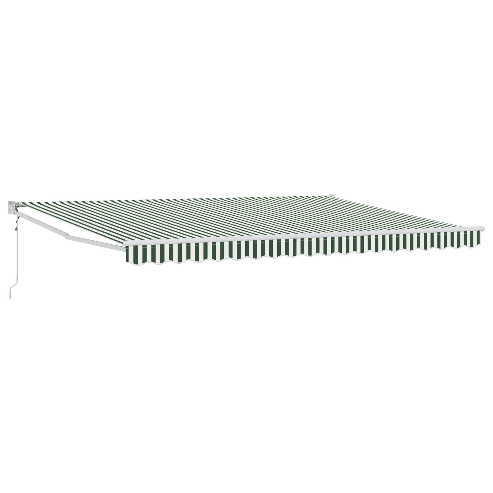 vidaXL automatische einziehbare Markise Grün und Weiß 450x300 cm
