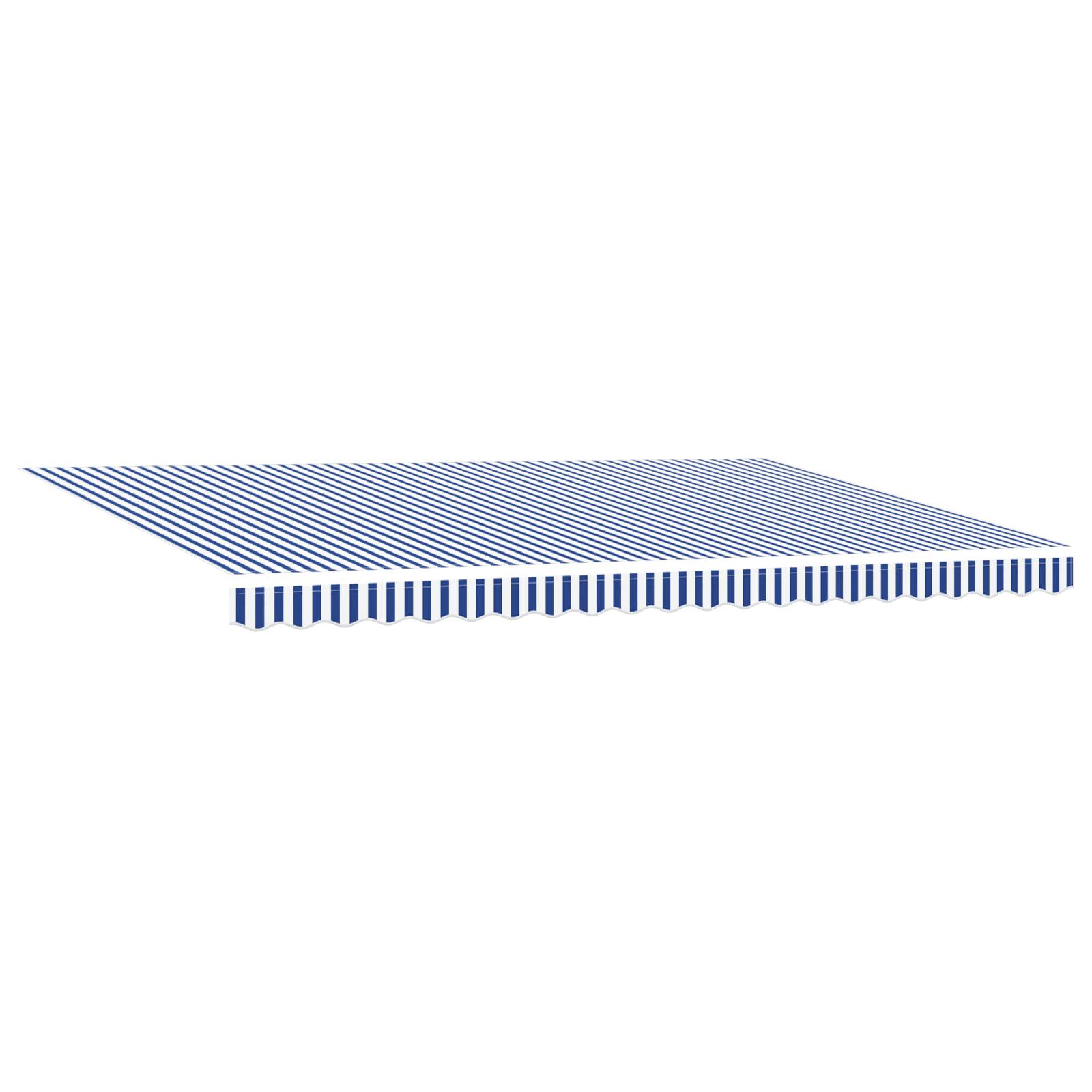 vidaXL Einziehbare Markise Blau und weiß 4.5 x 3 m Stoff und Metall