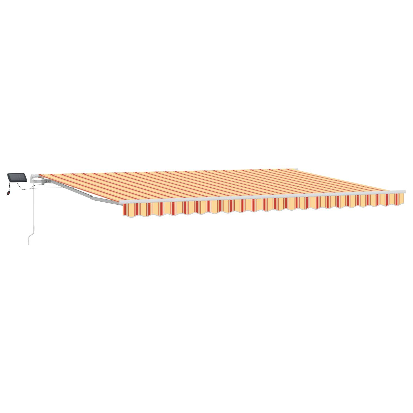vidaXL Manuelle einziehbare Markise mit LED in Gelb und Orange (500x300 cm)