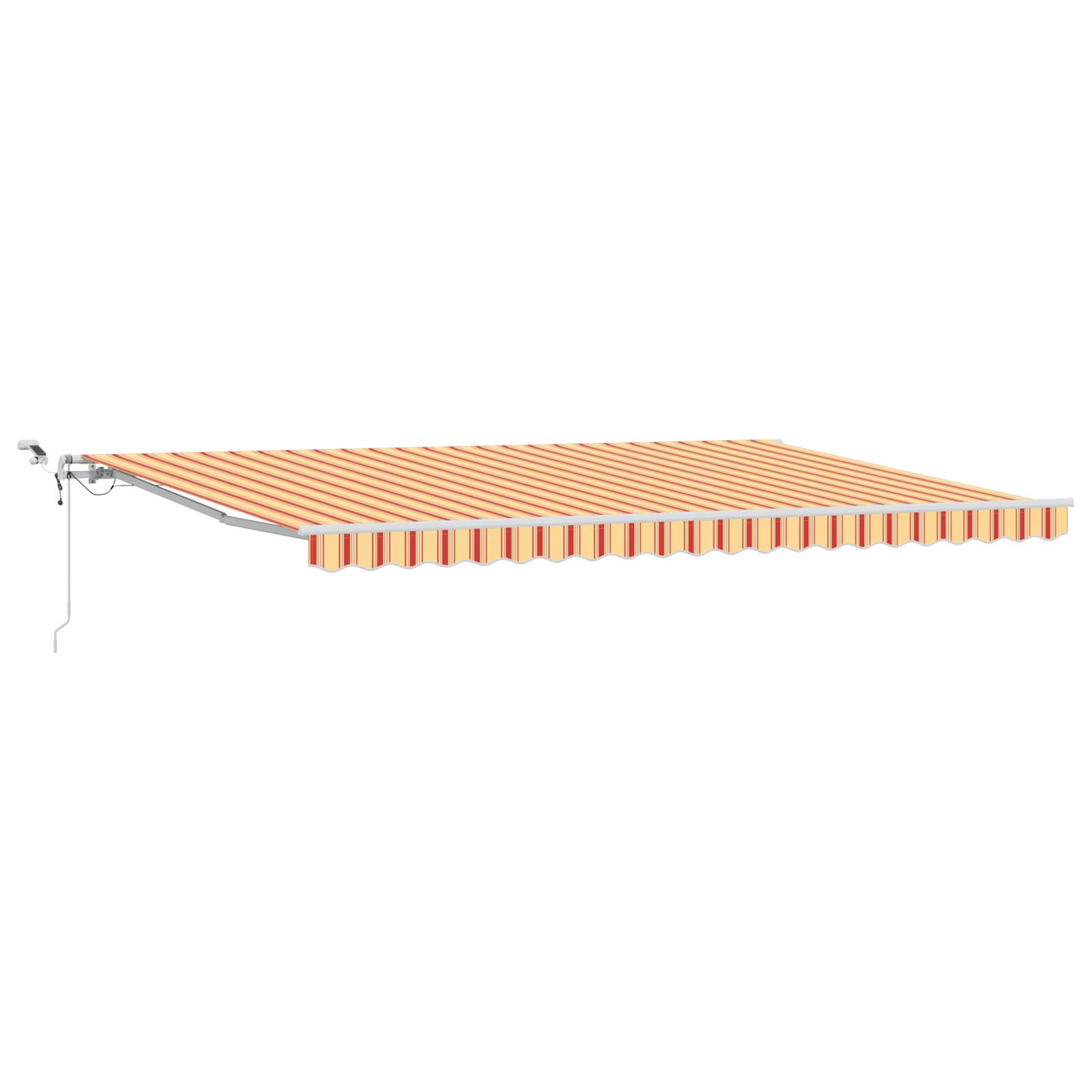 vidaXL Automatische einziehbare Markise mit LED in Gelb und Orange 500x300 cm