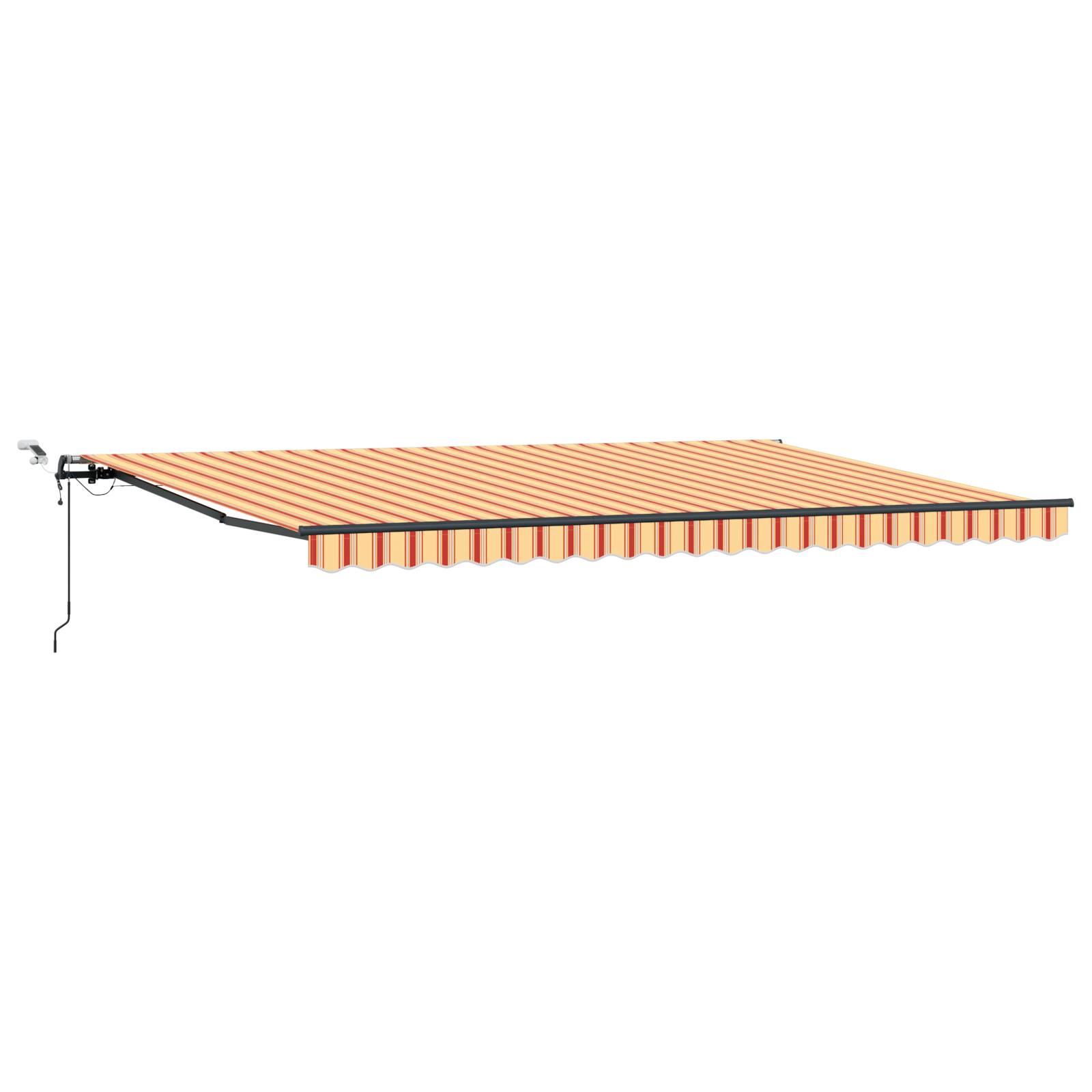 vidaXL Automatische einziehbare Markise mit LED Gelb und Orange 500x350 cm