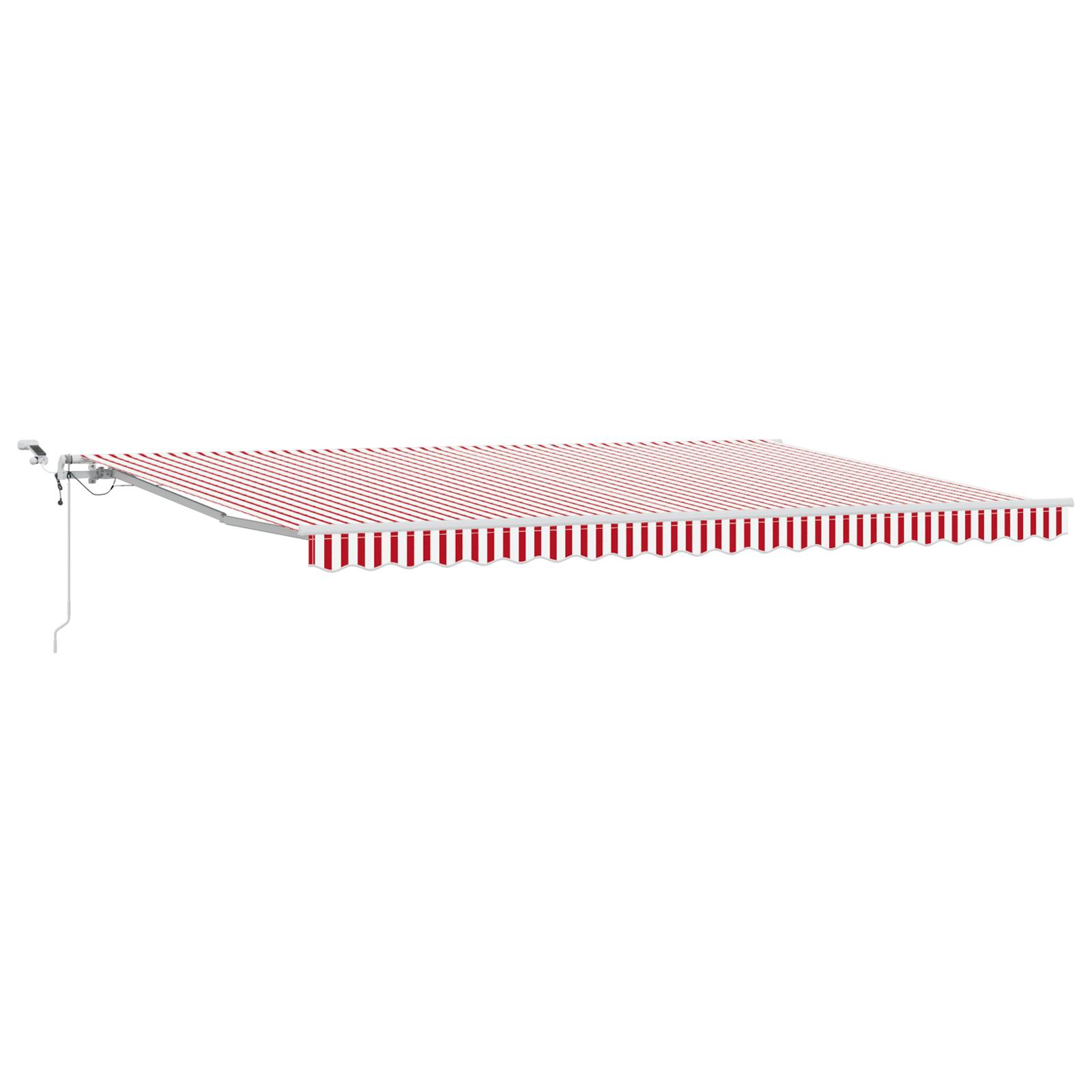 vidaXL Automatische einziehbare Markise mit LED in Rot und Weiß 500x350 cm