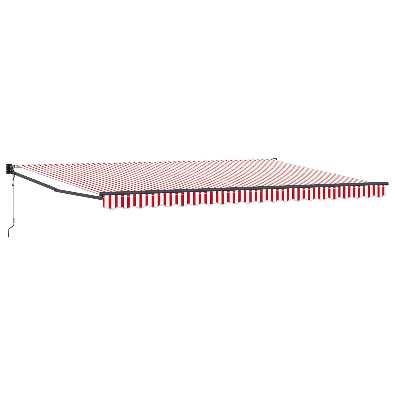 vidaXL automatische einziehbare Markise rot-weiß gestreift 500x300 cm