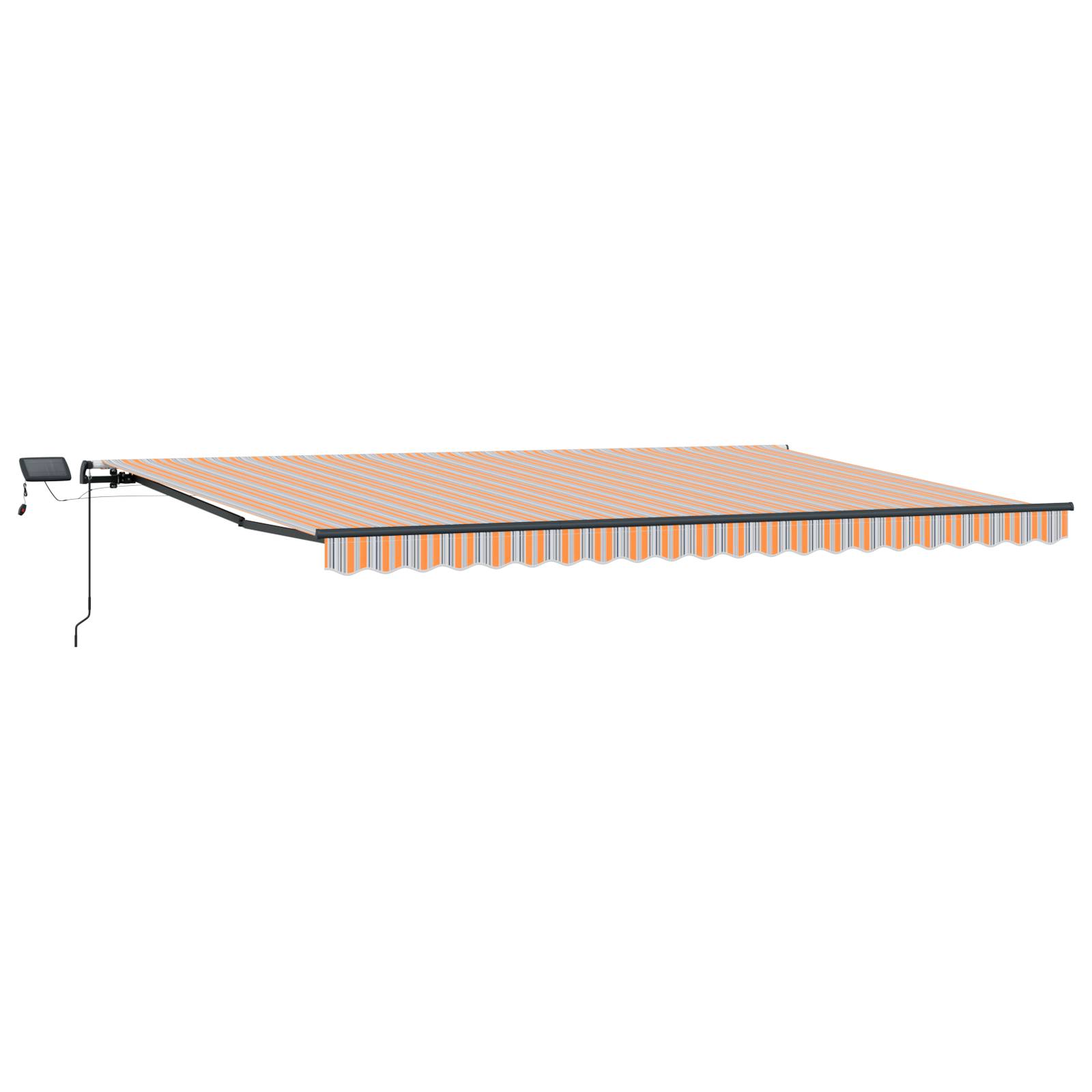vidaXL Manuelle einziehbare Markise mit LED-Multicolor-Streifen 500x300 cm