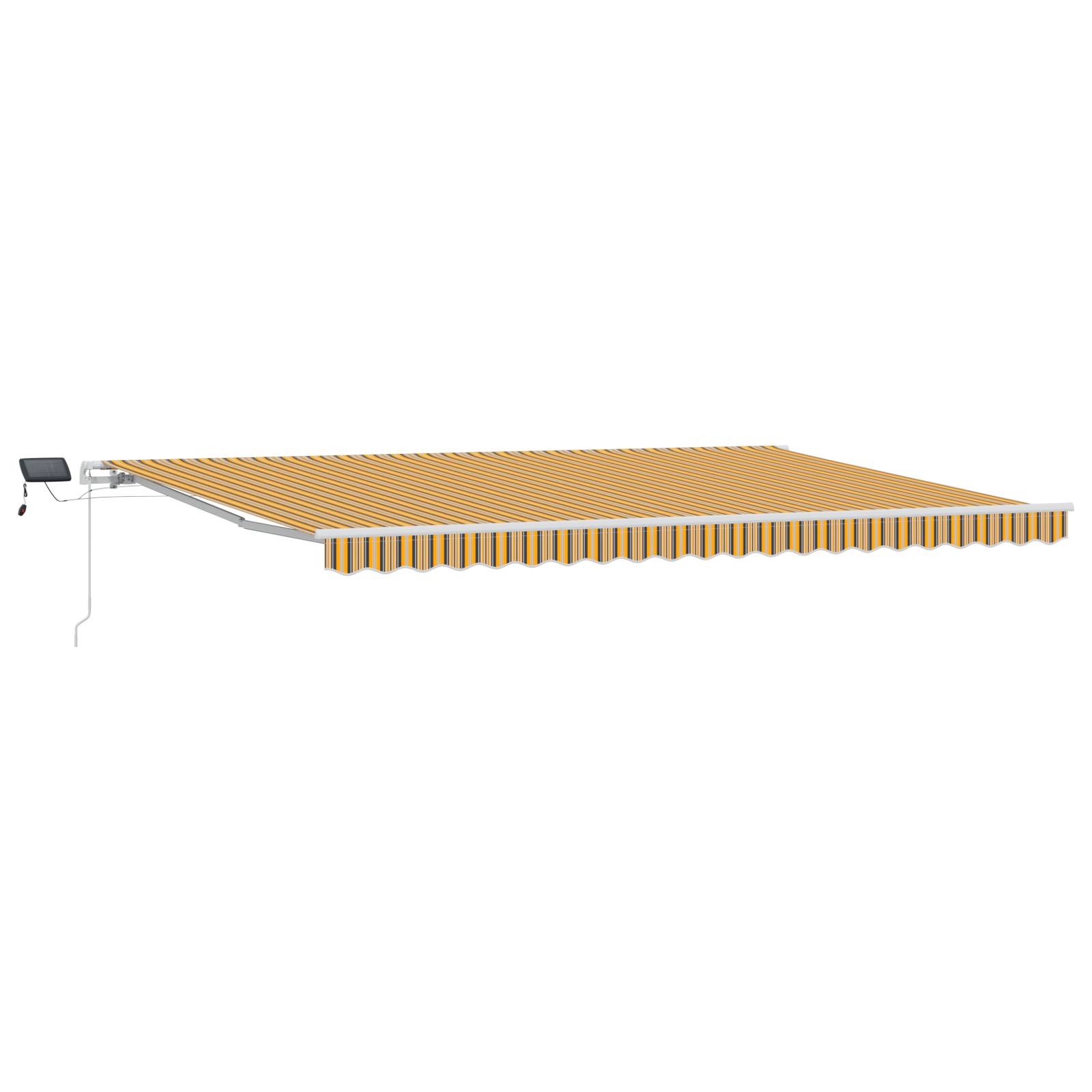 vidaXL Manuelle Einziehbare Markise mit LED Mehrfarbigen Streifen 500x300 cm