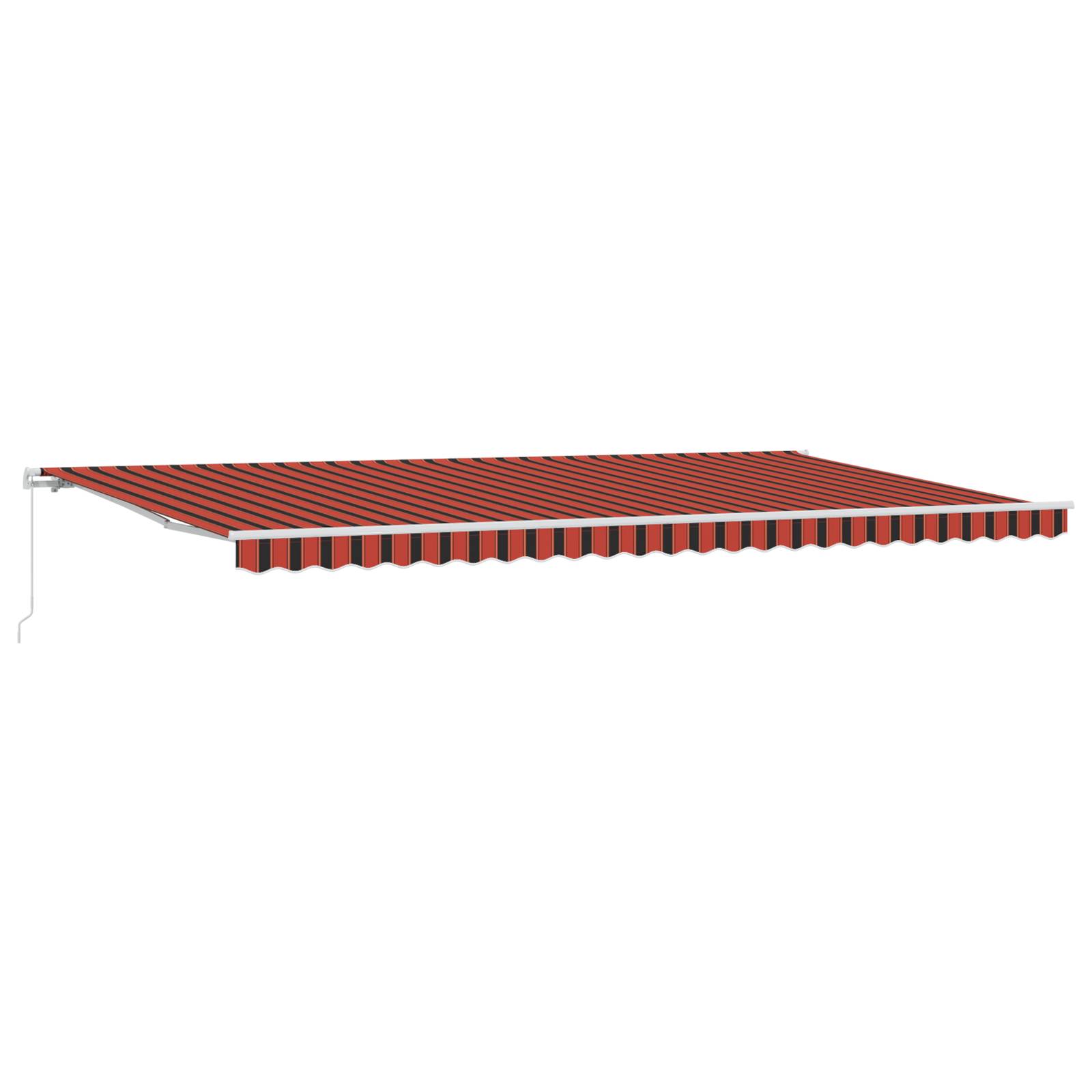 vidaXL Einziehbare Markise Orange und Braun 600 x 300 cm Stoff
