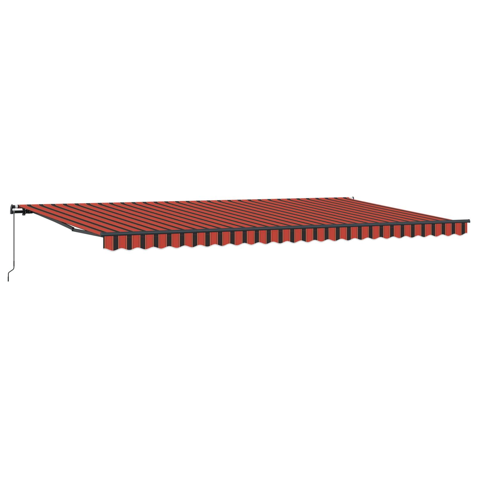 vidaXL Manuelle einziehbare Markise Orange und Braun 600x300 cm
